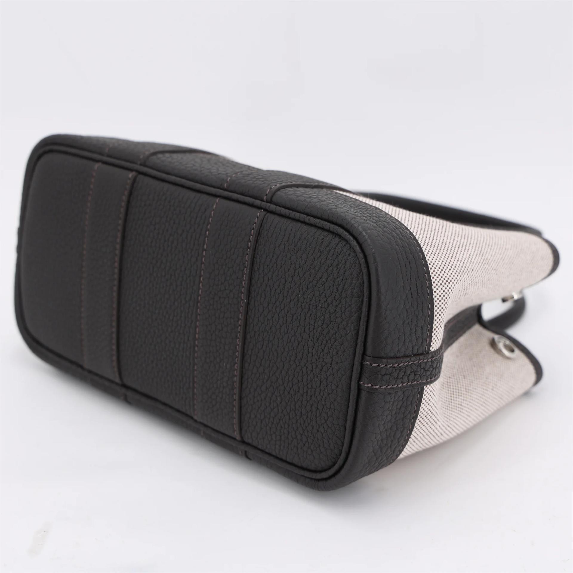 Brand New ( Rank N ) HERMÈS Neo Garden Party 23 Ecru Terre (4D) Bai Brun（T3） Toile H Viking canvas Palladium hardware G (2026) - 7