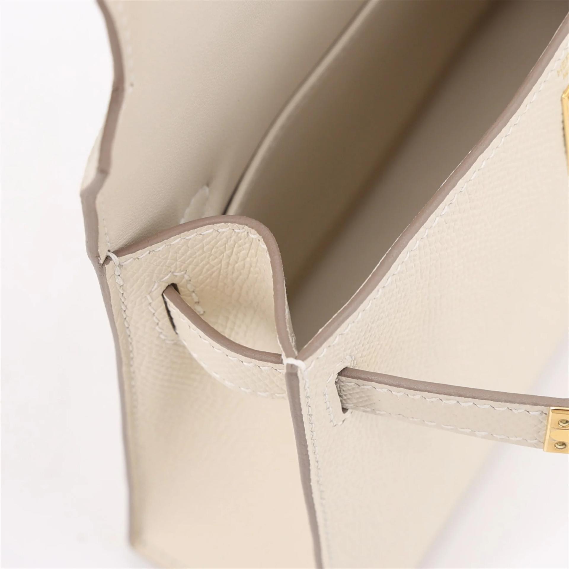 ランク SA HERMÈS エルメス ミニケリー2 クレ (10) エプソン ゴールド金具 U刻印 (2022) - 13