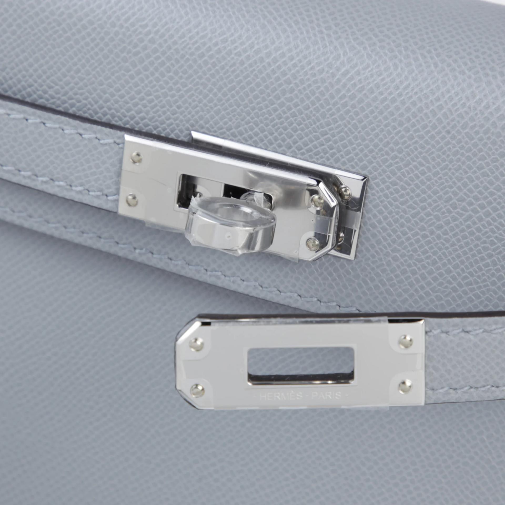 Brand New ( Rank N ) HERMÈS Mini Kelly II Gris Pantin (P0) Madame Palladium hardware K (2025) - 8