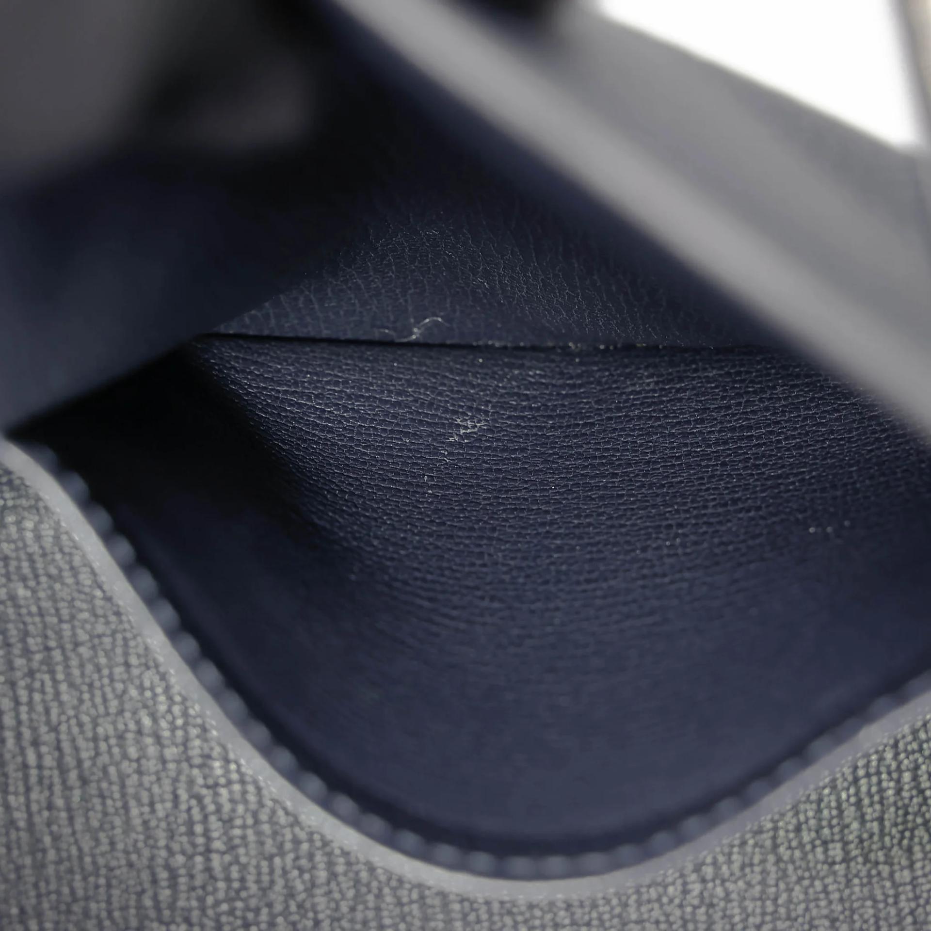 Very Good ( Rank A) HERMÈS Kelly 28 Touch Bleu Nuit (2Z) Togo Matte Alligator Palladium hardware C (2018) - 27