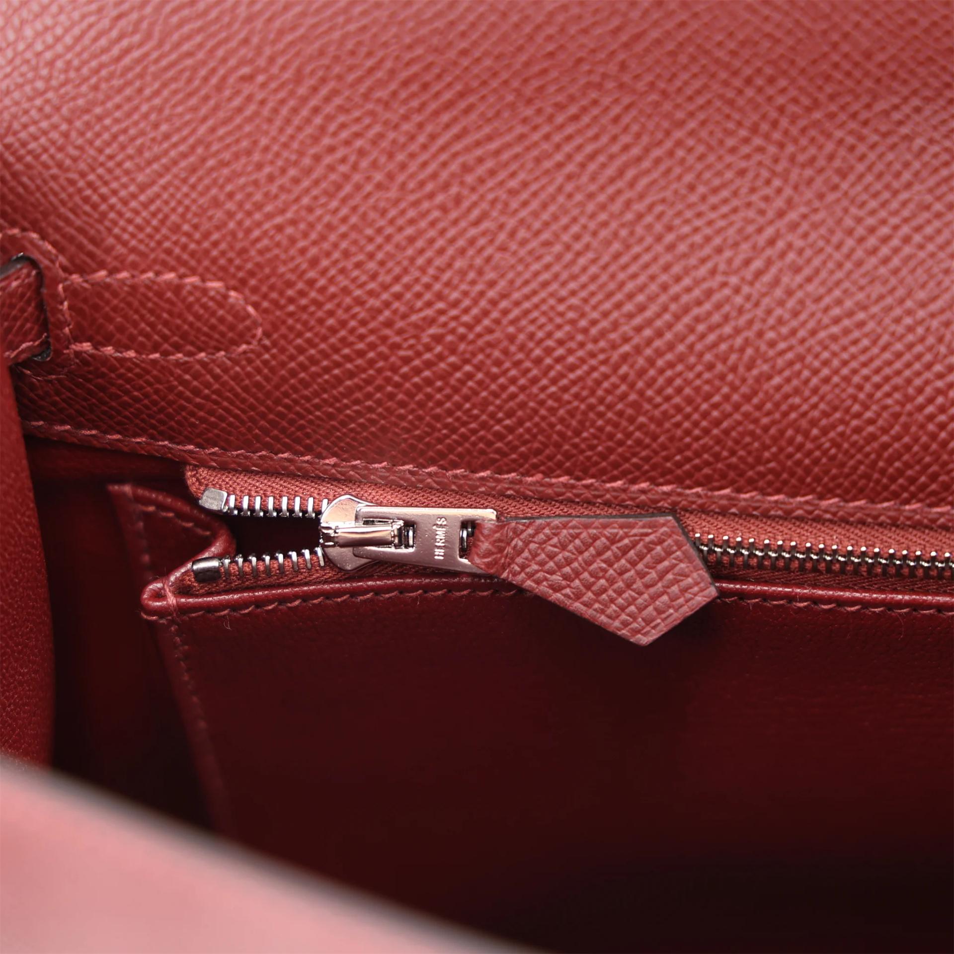 ランク N 新品 HERMÈS エルメス ケリー25 セリエ ベブラン（T3） ゴールド ルージュアッシュ (55) エプソン シルバー金具 G刻印 (2026) - 14