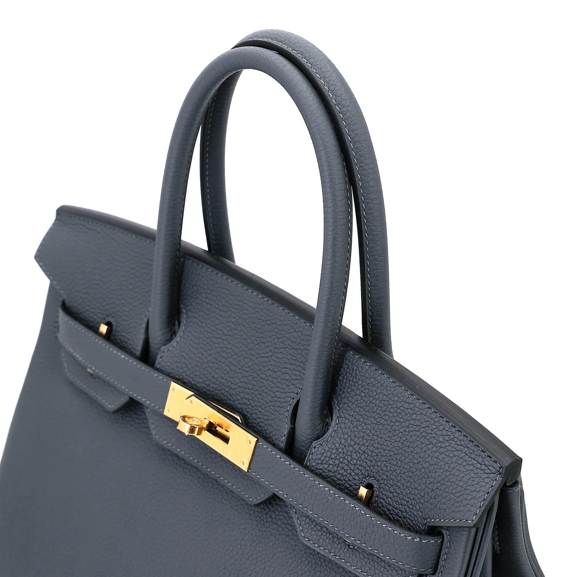 Brand New ( Rank N ) HERMÈS Birkin 30 Gris misty (H0) Togo Gold hardware G (2026) - 3