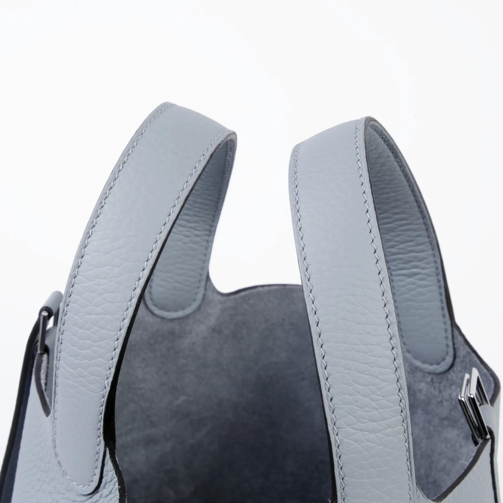 全新 HERMÈS 愛馬仕 Picotin 菜籃子 PM 18 P0 木偶灰 Gris Pantin Clemence小牛皮 銀扣 K刻 2025年 - 3
