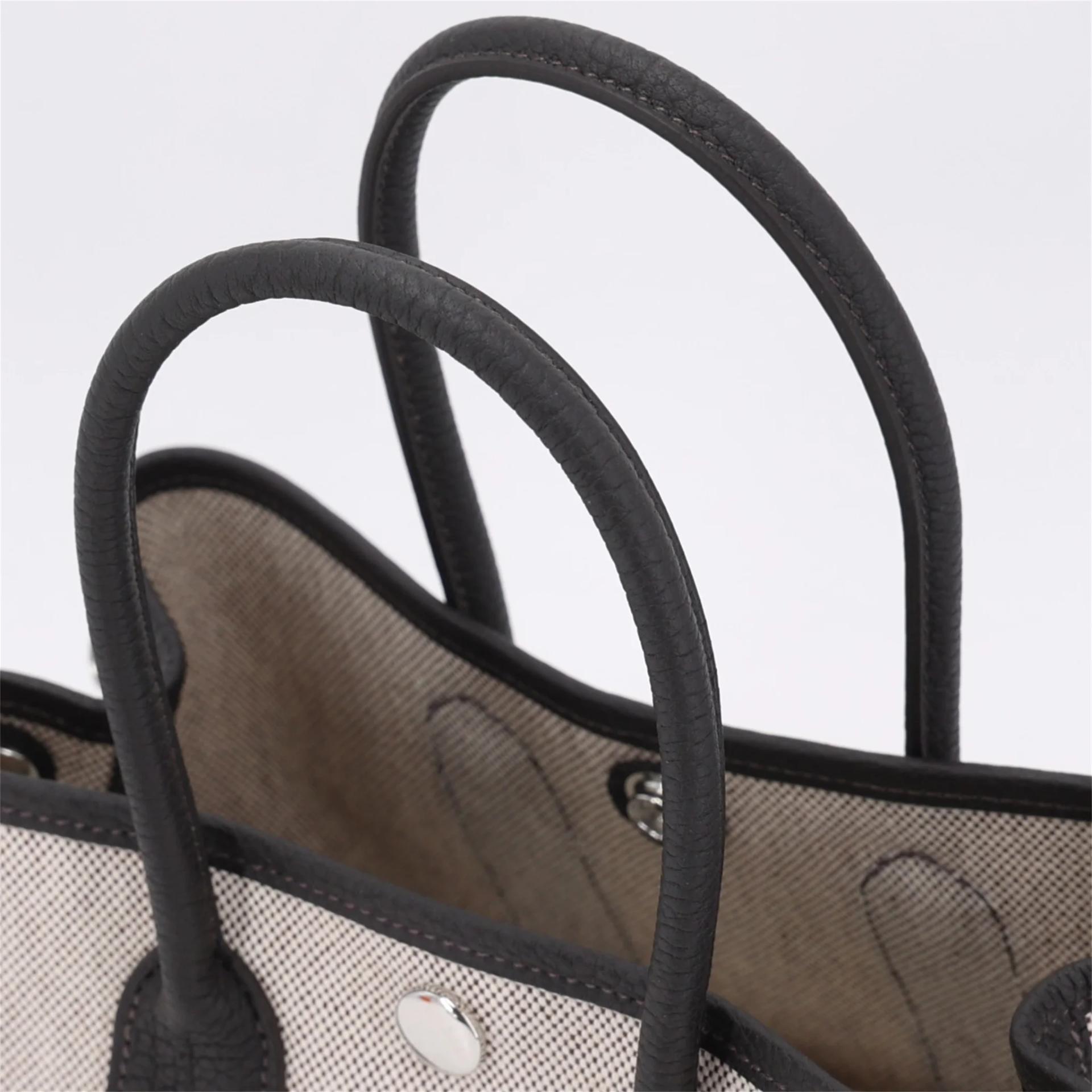 Brand New ( Rank N ) HERMÈS Neo Garden Party 23 Ecru Terre (4D) Bai Brun（T3） Toile H Viking canvas Palladium hardware G (2026) - 3