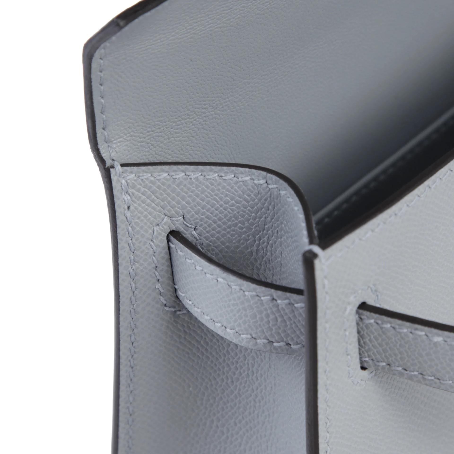 Brand New ( Rank N ) HERMÈS Mini Kelly II Gris Pantin (P0) Madame Palladium hardware K (2025) - 12