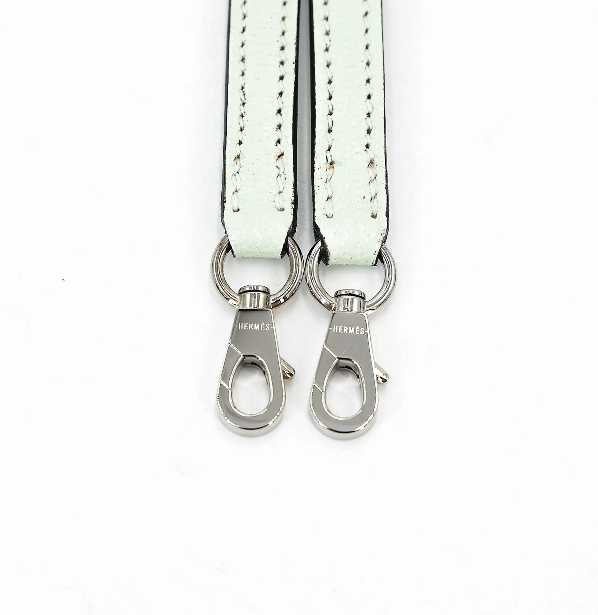Excellent ( Rank SA ) HERMÈS Mini Kelly II Vert Fizz (0S) Chevre Mysore Palladium hardware B (2023) - 21