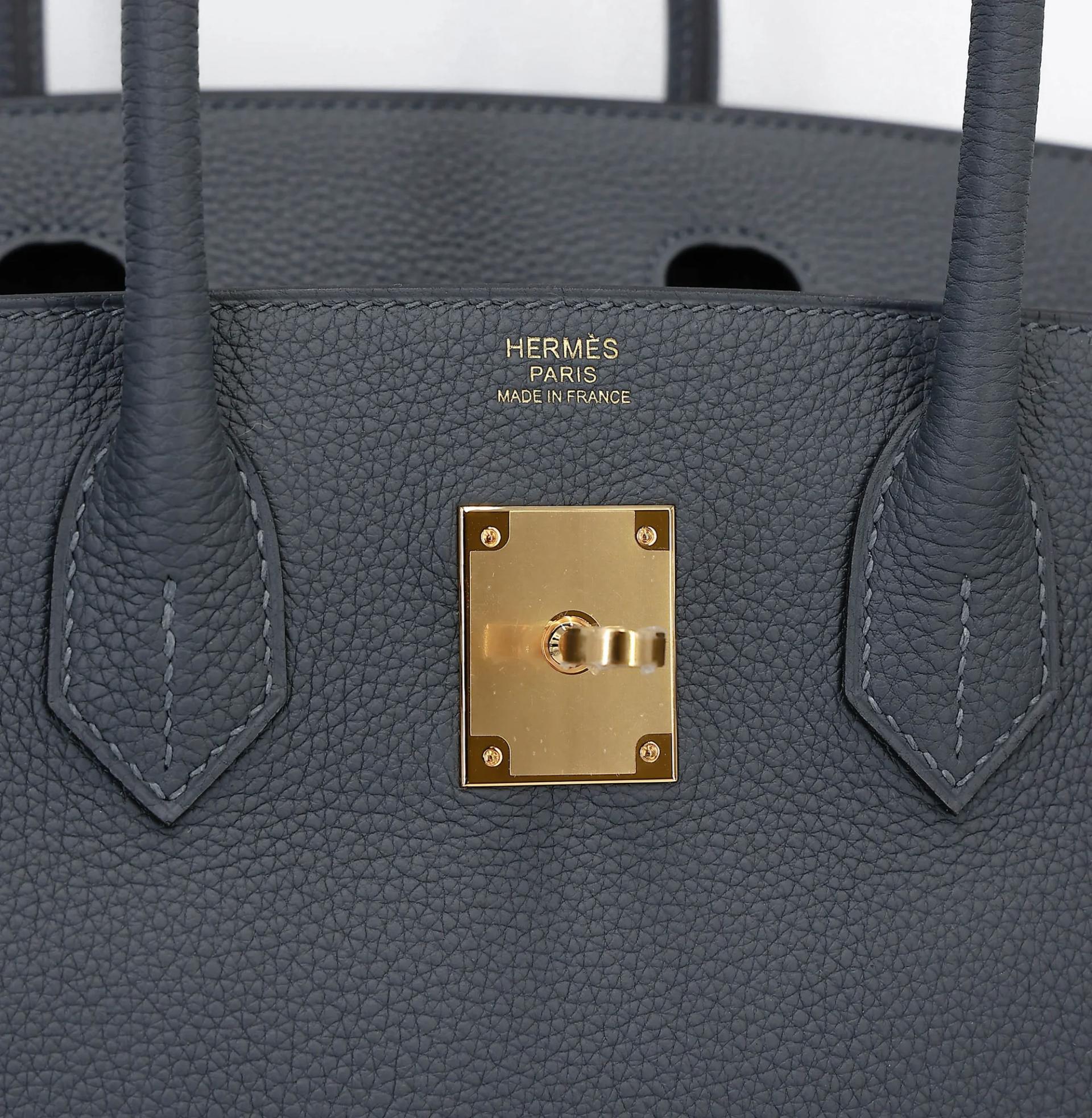 Brand New ( Rank N ) HERMÈS Birkin 30 Gris misty (H0) Togo Gold hardware G (2026) - 10