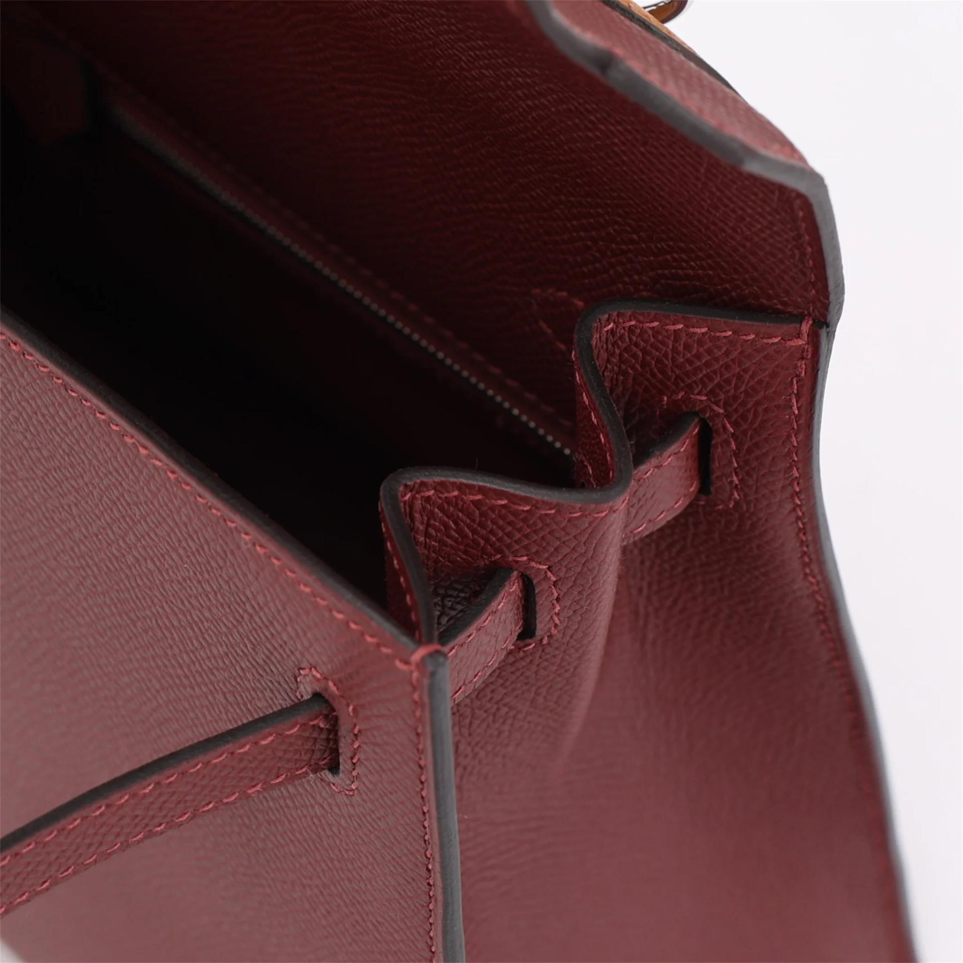 ランク N 新品 HERMÈS エルメス ケリー25 セリエ ベブラン（T3） ゴールド ルージュアッシュ (55) エプソン シルバー金具 G刻印 (2026) - 13