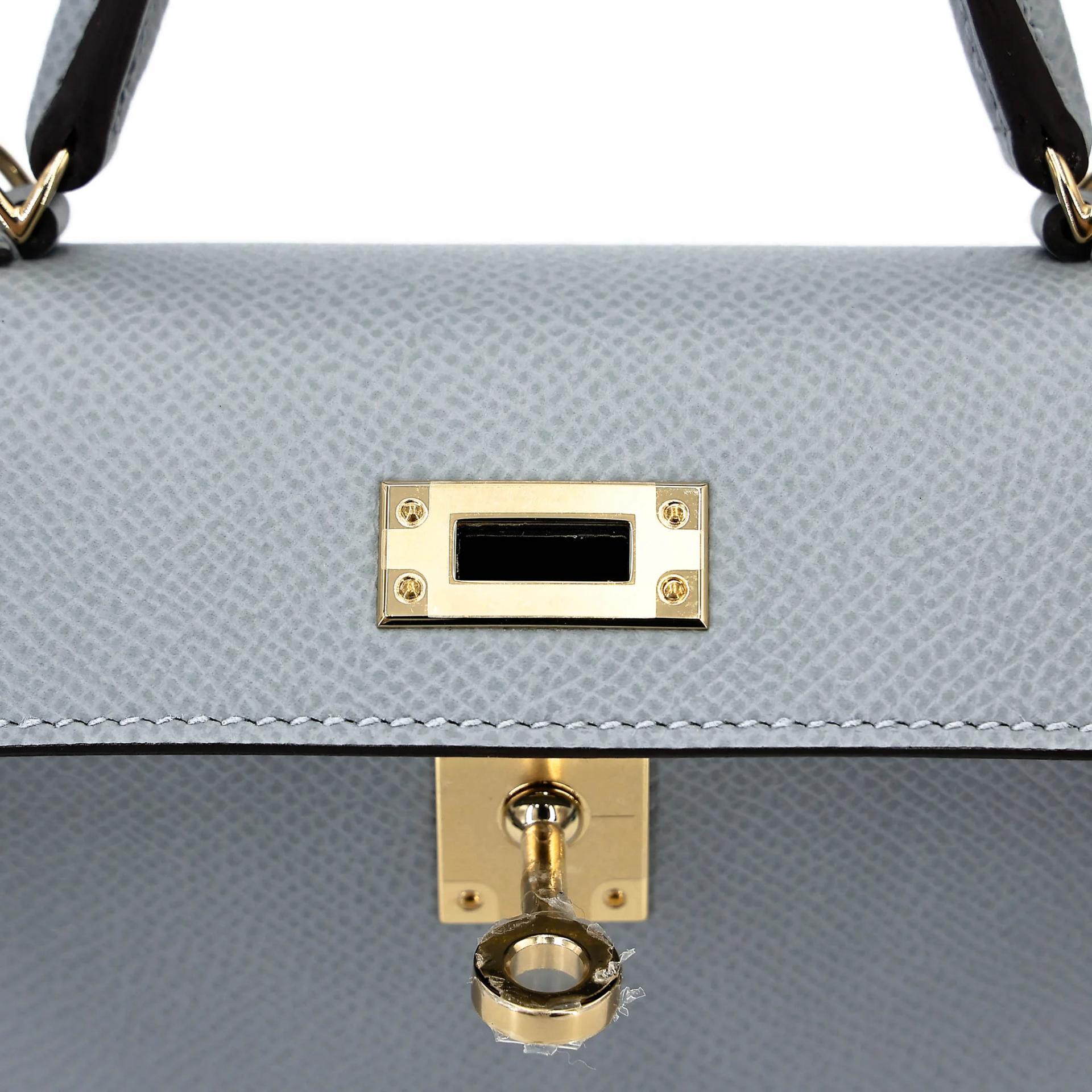Brand New ( Rank N ) HERMÈS Mini Kelly II Gris Pantin (P0) Epsom Permabrass hardware G (2026) - 10