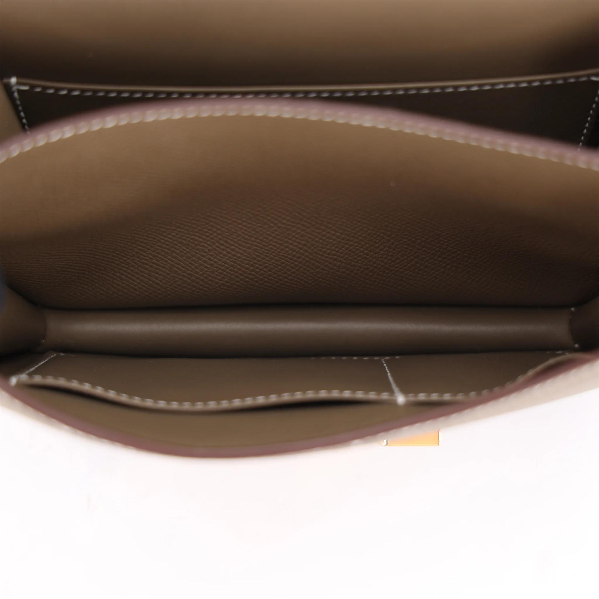 Brand New ( Rank N ) HERMÈS Constance Mini Etoupe (18) Epsom Gold hardware K (2025) - 13