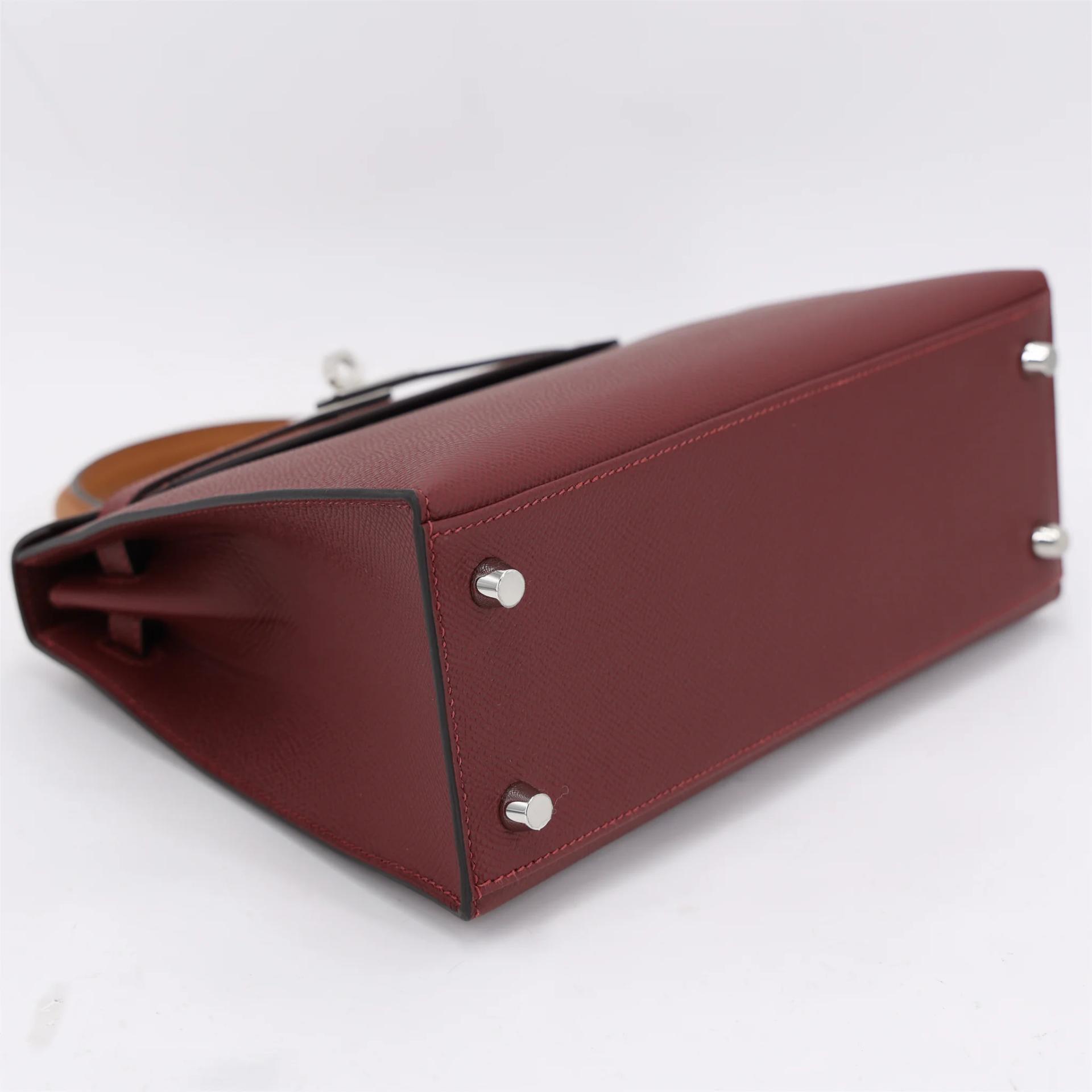 ランク N 新品 HERMÈS エルメス ケリー25 セリエ ベブラン（T3） ゴールド ルージュアッシュ (55) エプソン シルバー金具 G刻印 (2026) - 4