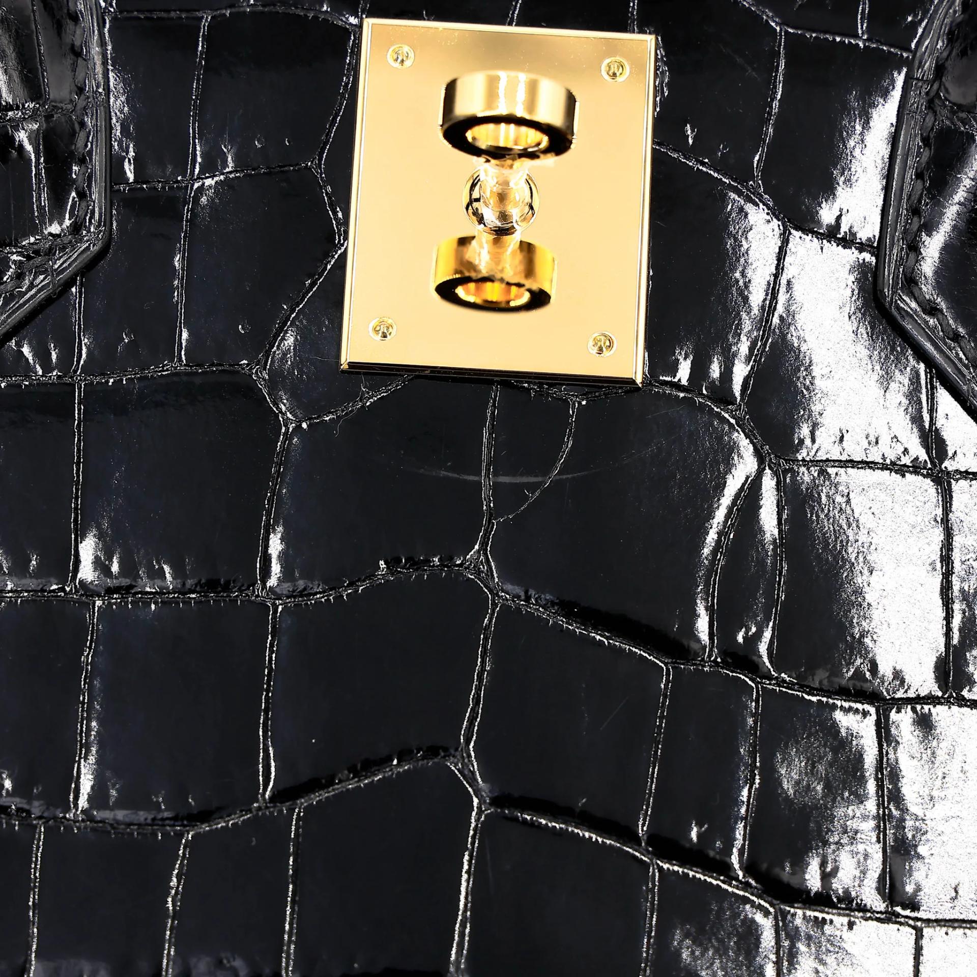 ランク SA HERMÈS エルメス バーキン30 セリエ ブラック (89) クロコダイル ニロティカス リセ ゴールド金具 B刻印 (2023) - 18
