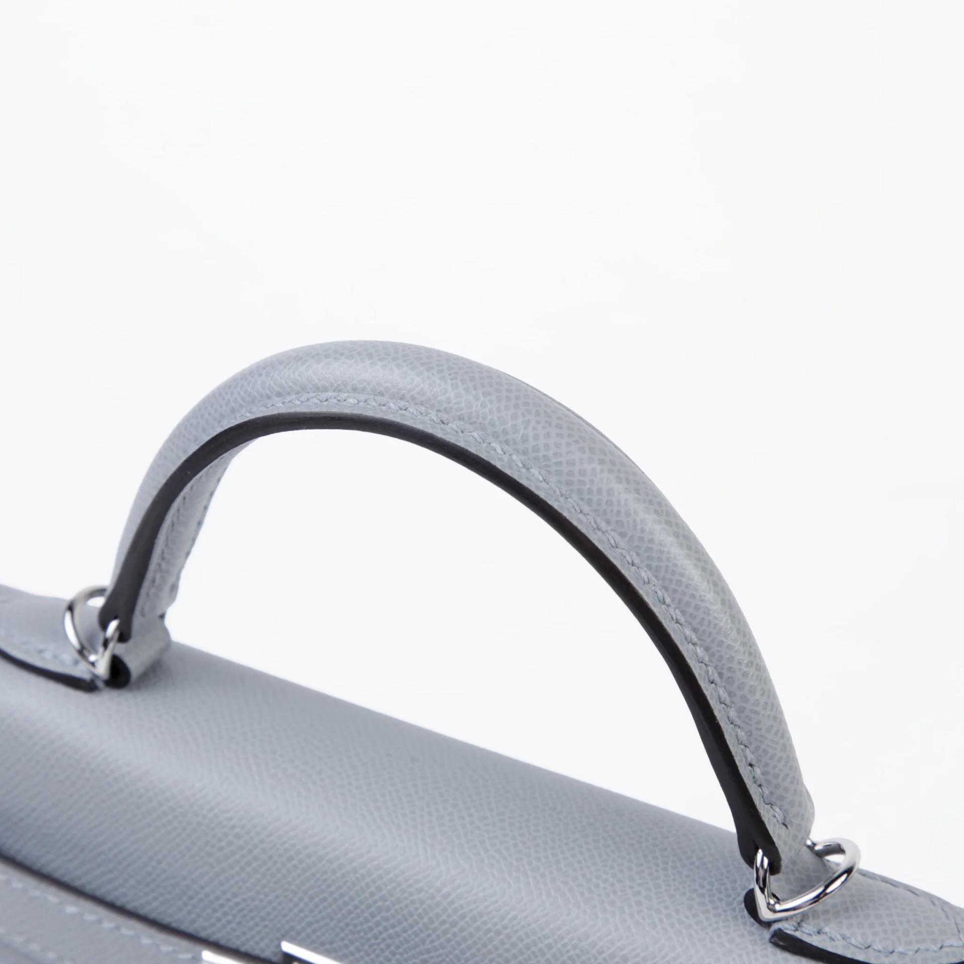 Brand New ( Rank N ) HERMÈS Mini Kelly II Gris Pantin (P0) Madame Palladium hardware K (2025) - 3