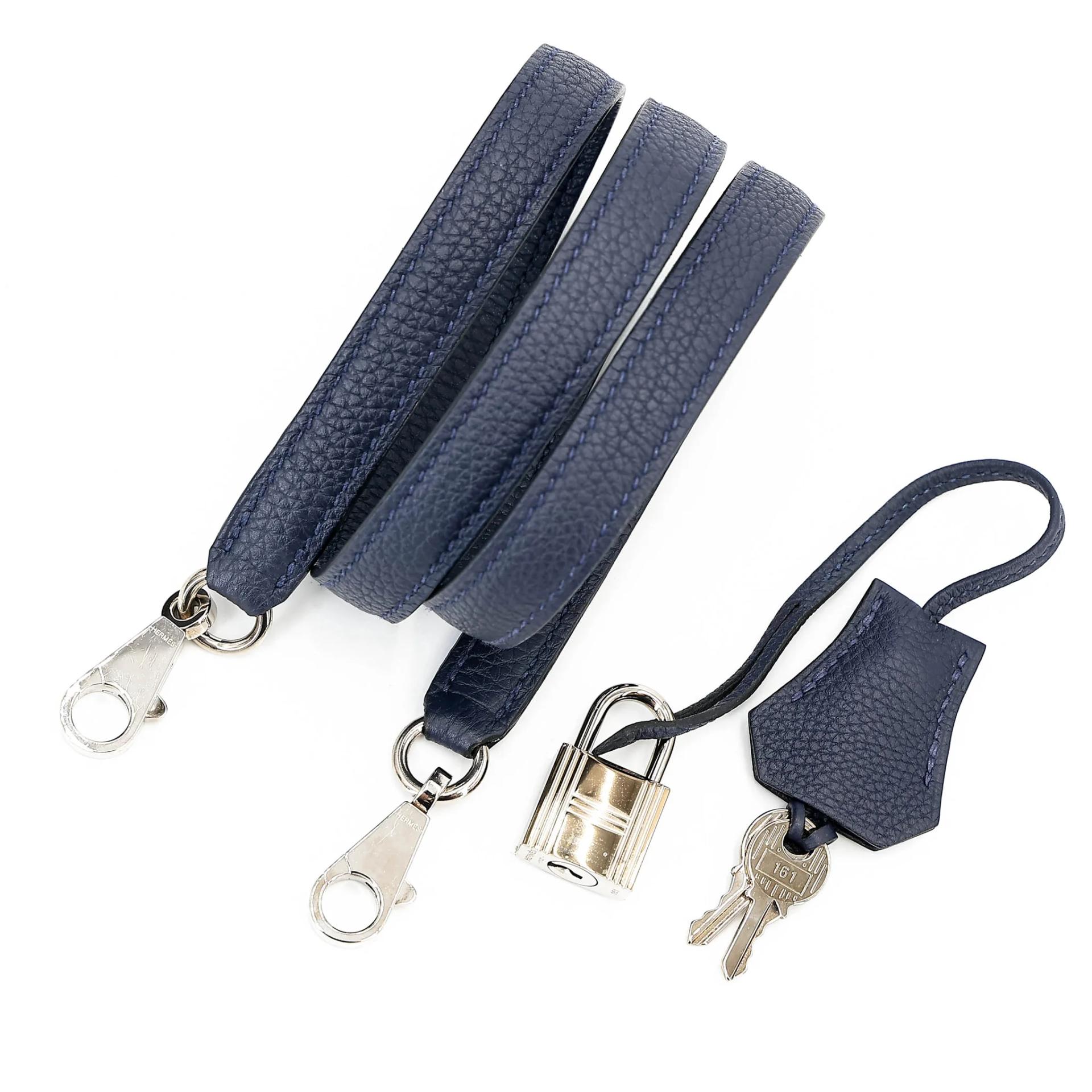 Very Good ( Rank A) HERMÈS Kelly 28 Touch Bleu Nuit (2Z) Togo Matte Alligator Palladium hardware C (2018) - 29