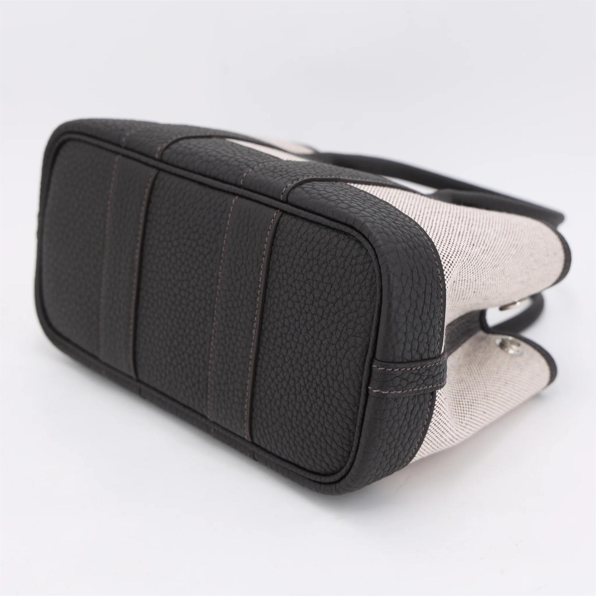 Brand New ( Rank N ) HERMÈS Neo Garden Party 23 Bai Brun（T3） Ecru Toile H canvas Palladium hardware G (2026) - 7