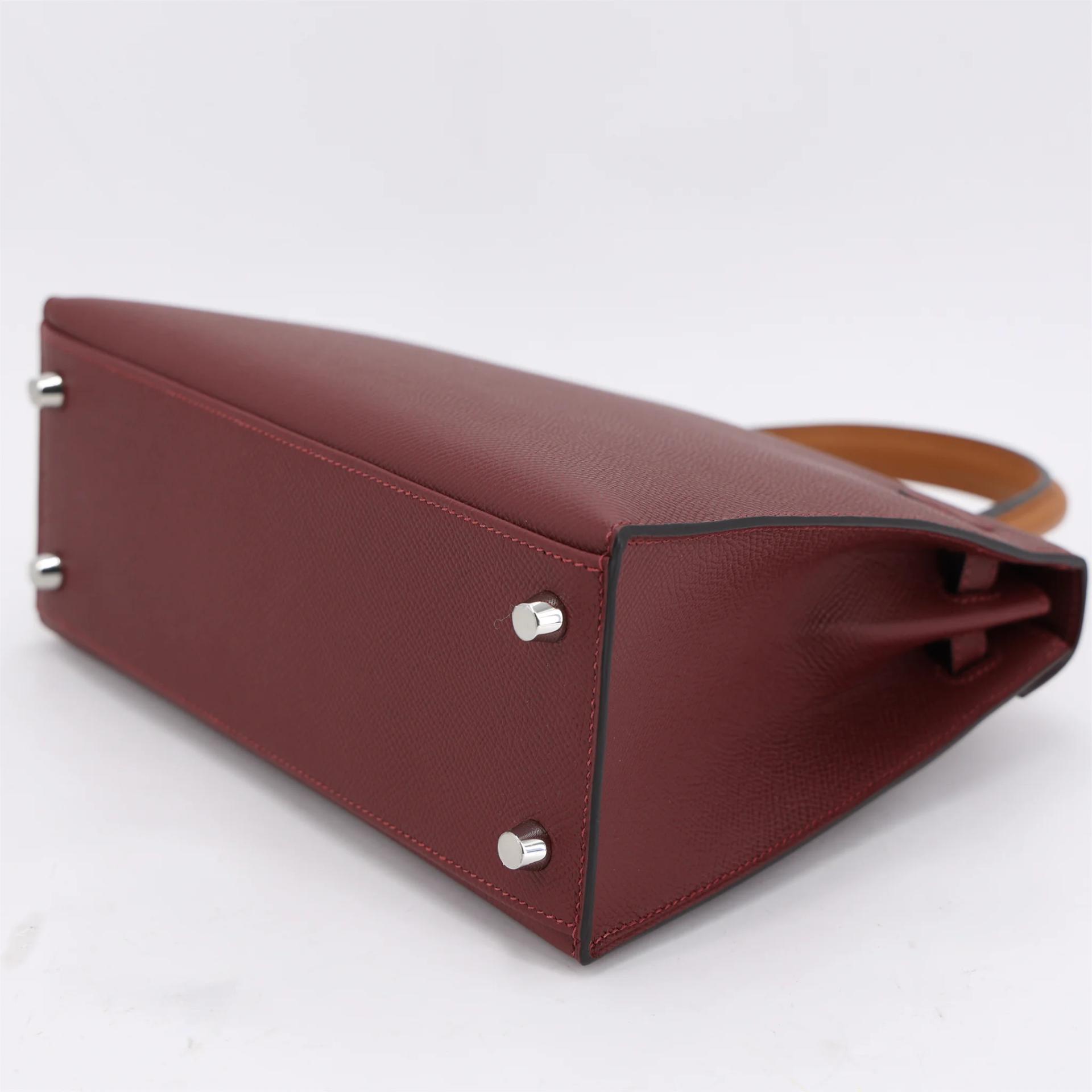 ランク N 新品 HERMÈS エルメス ケリー25 セリエ ベブラン（T3） ゴールド ルージュアッシュ (55) エプソン シルバー金具 G刻印 (2026) - 7
