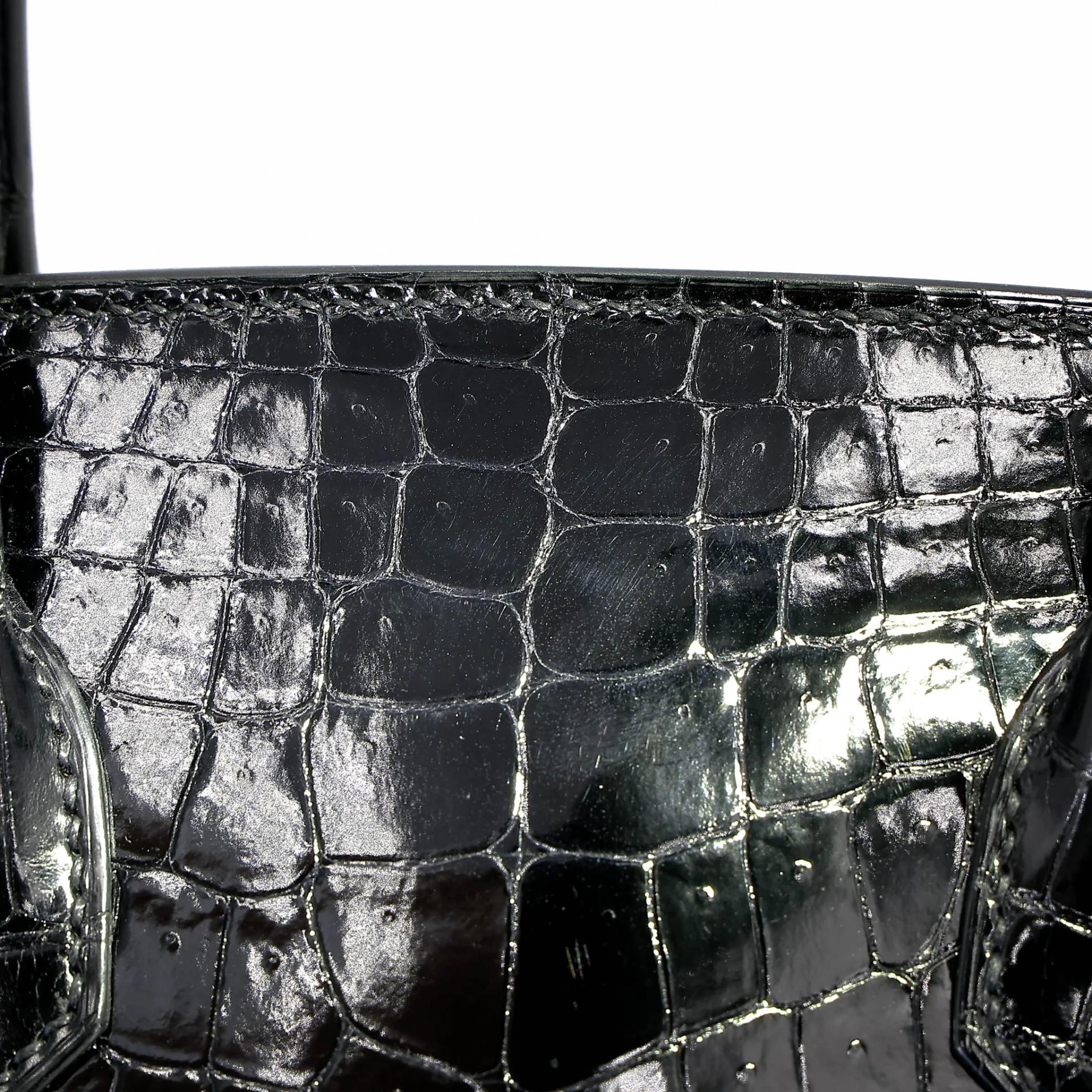 ランク SA HERMÈS エルメス バーキン30 セリエ ブラック (89) クロコダイル ニロティカス リセ ゴールド金具 B刻印 (2023) - 12