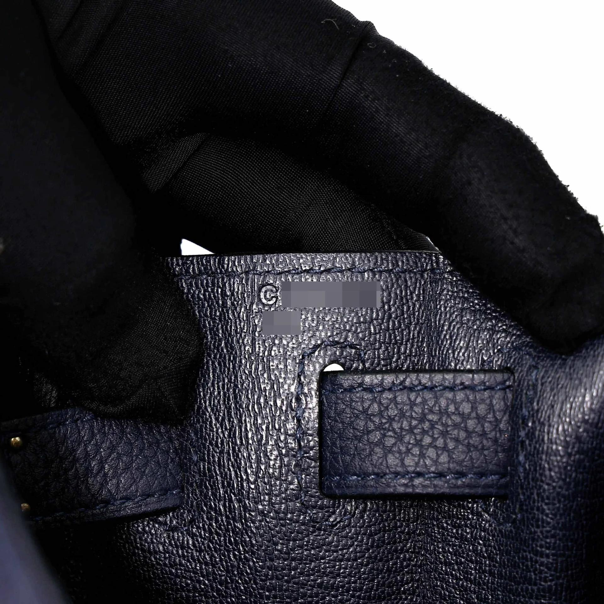 Very Good ( Rank A) HERMÈS Kelly 28 Touch Bleu Nuit (2Z) Togo Matte Alligator Palladium hardware C (2018) - 23