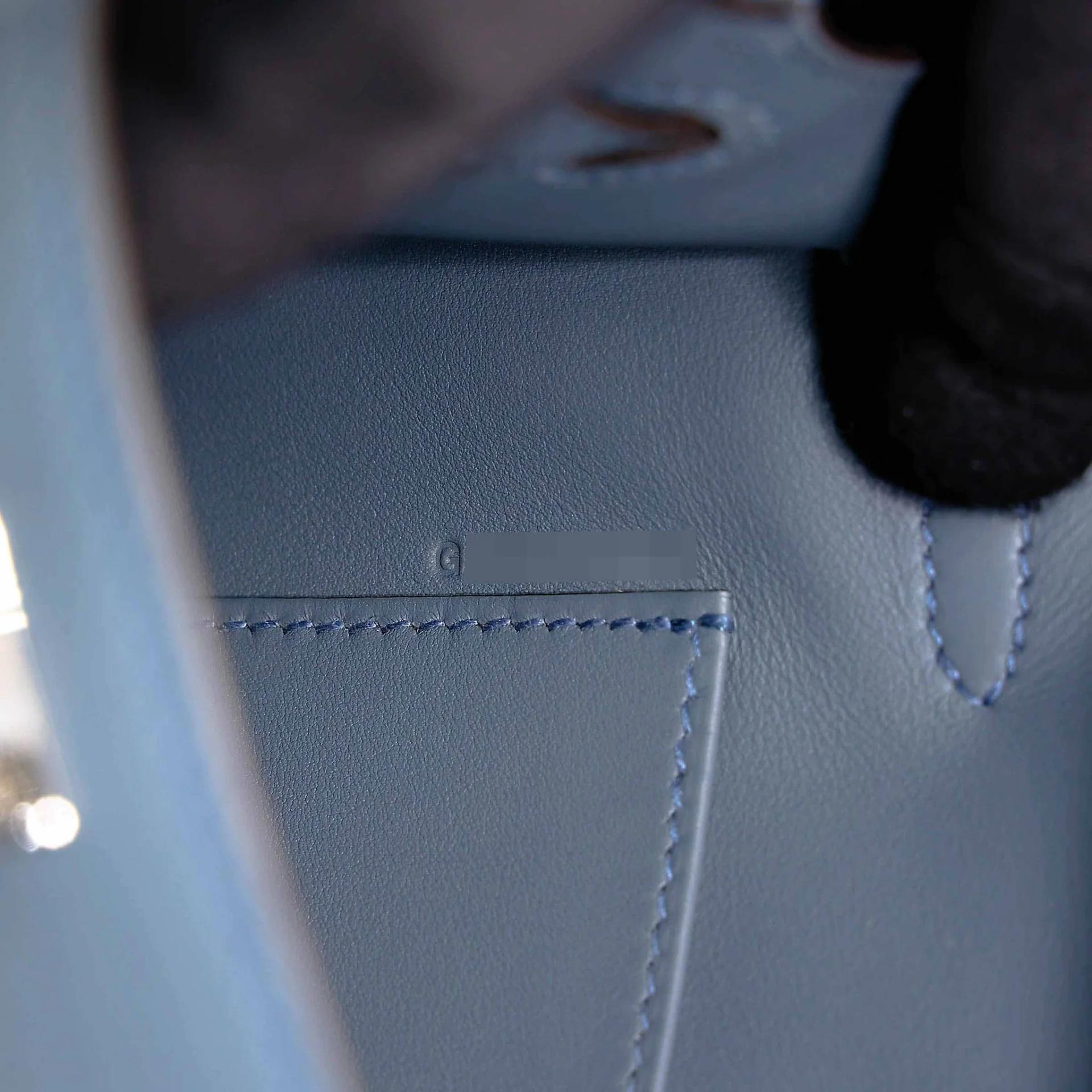 Brand New ( Rank N ) HERMÈS Kelly Pochette Bleu Tempete (N7) Swift Palladium hardware G (2026) - 15