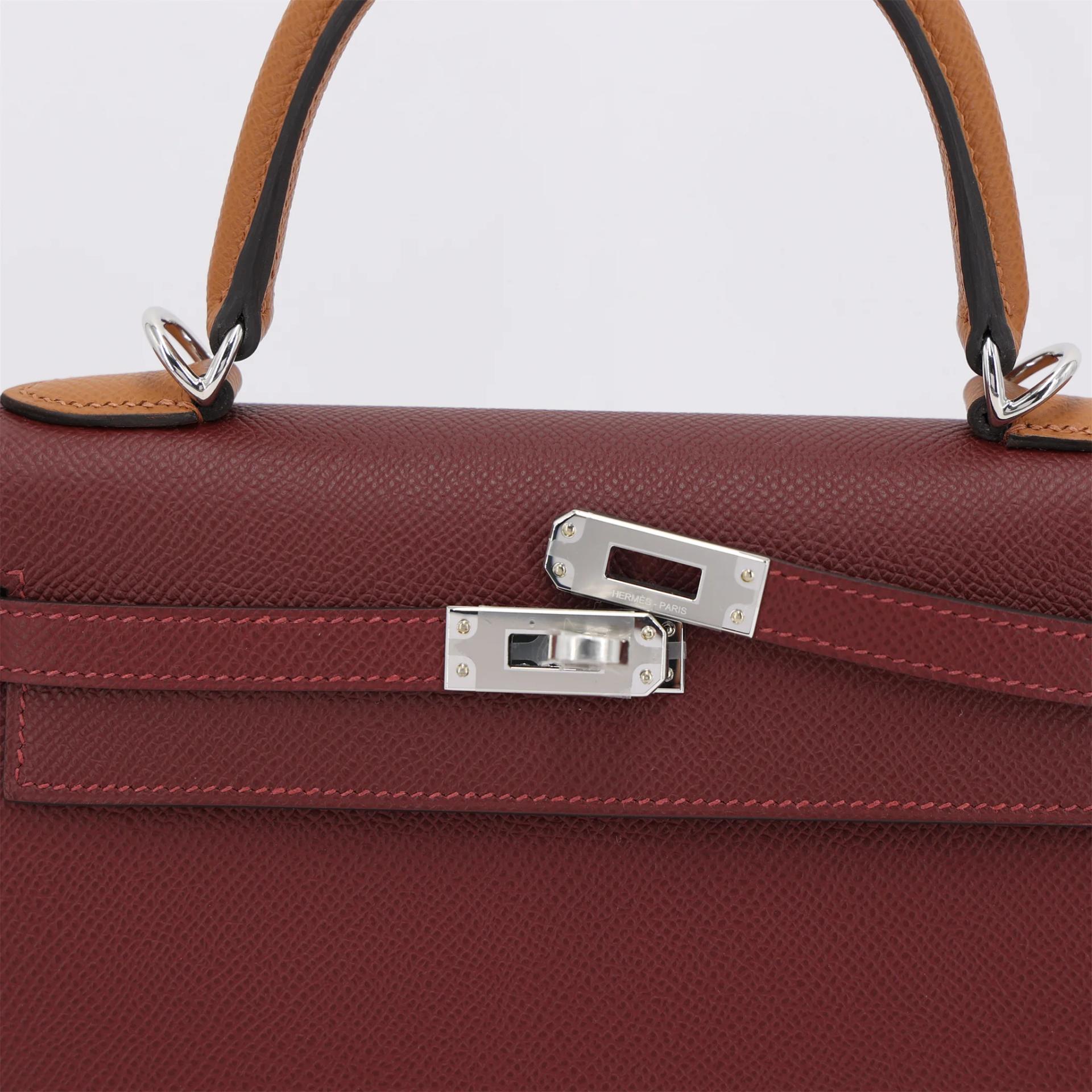 ランク N 新品 HERMÈS エルメス ケリー25 セリエ ベブラン（T3） ゴールド ルージュアッシュ (55) エプソン シルバー金具 G刻印 (2026) - 8