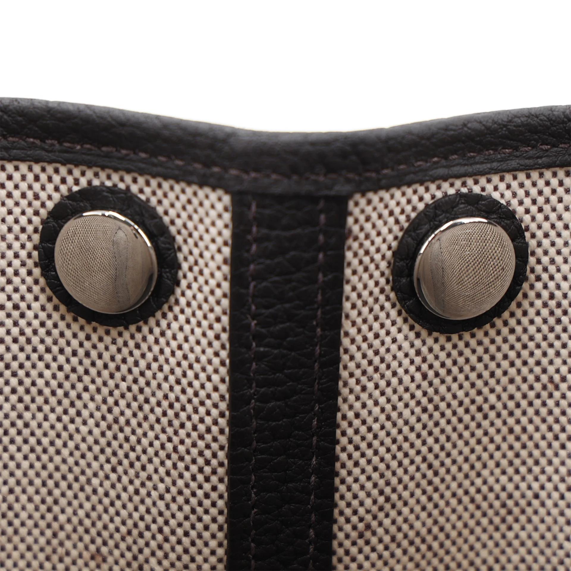 Brand New ( Rank N ) HERMÈS Neo Garden Party 23 Ecru Terre (4D) Bai Brun（T3） Toile H Viking canvas Palladium hardware G (2026) - 13