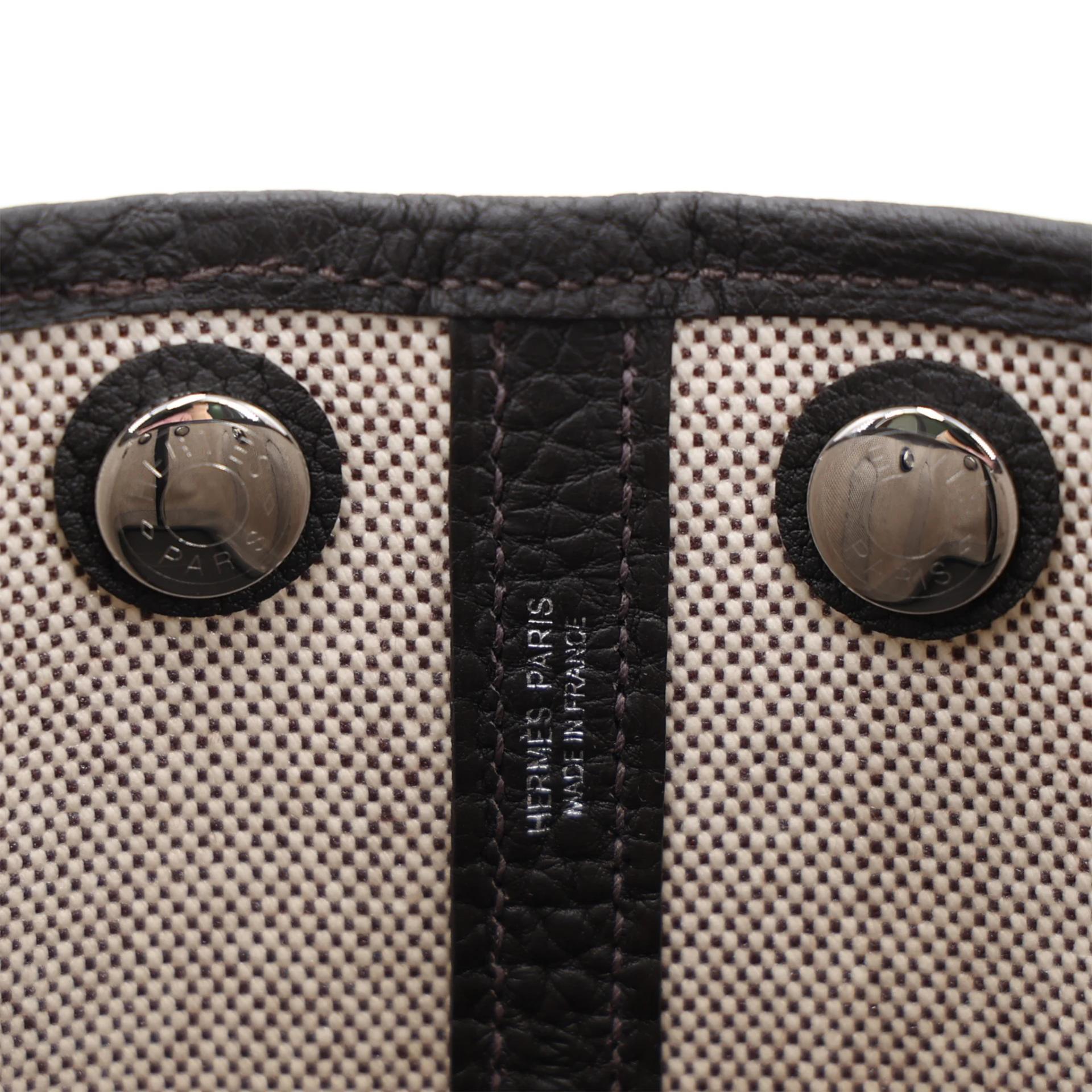 Brand New ( Rank N ) HERMÈS Neo Garden Party 23 Ecru Terre (4D) Bai Brun（T3） Toile H Viking canvas Palladium hardware G (2026) - 12