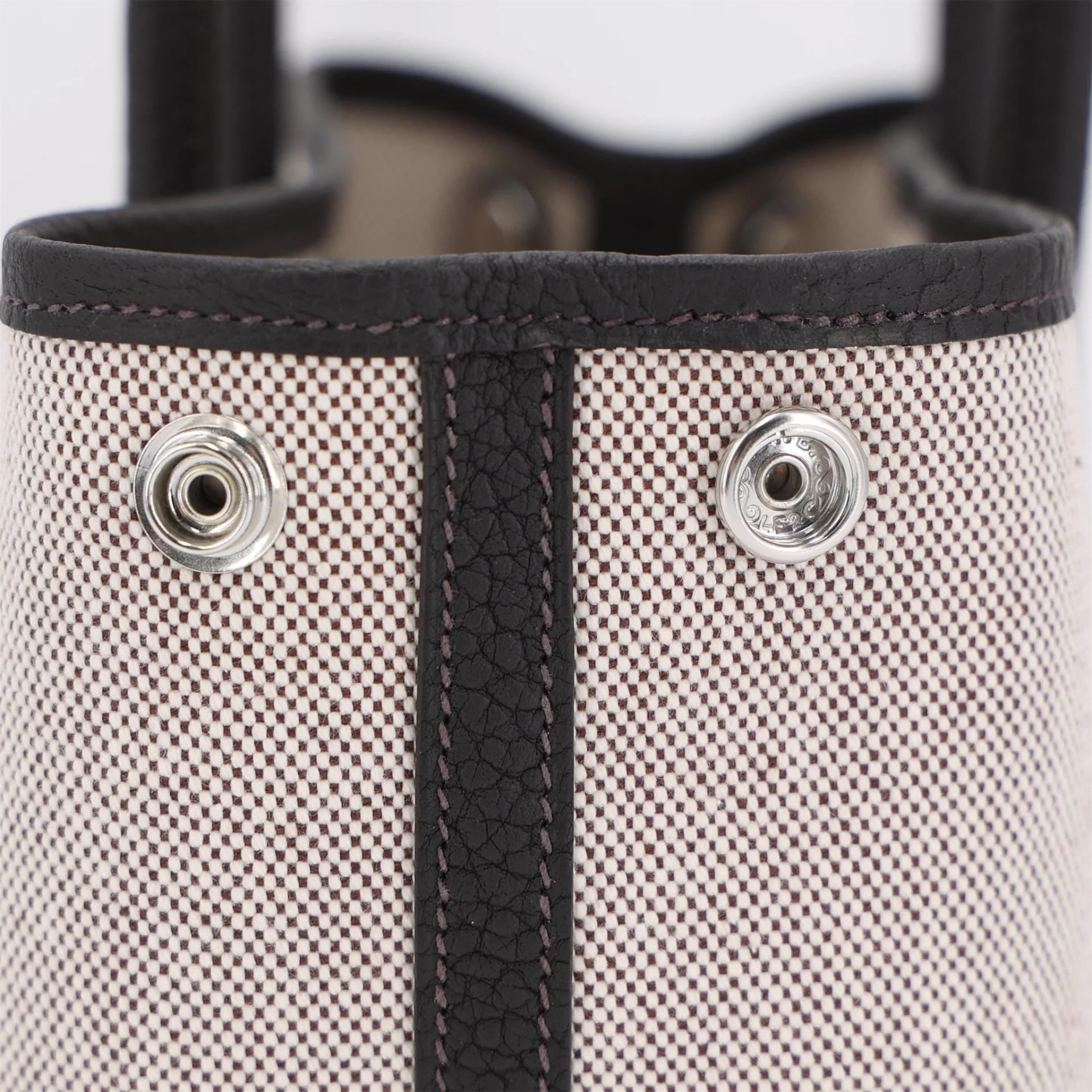 Brand New ( Rank N ) HERMÈS Neo Garden Party 23 Ecru Terre (4D) Bai Brun（T3） Toile H Viking canvas Palladium hardware G (2026) - 10