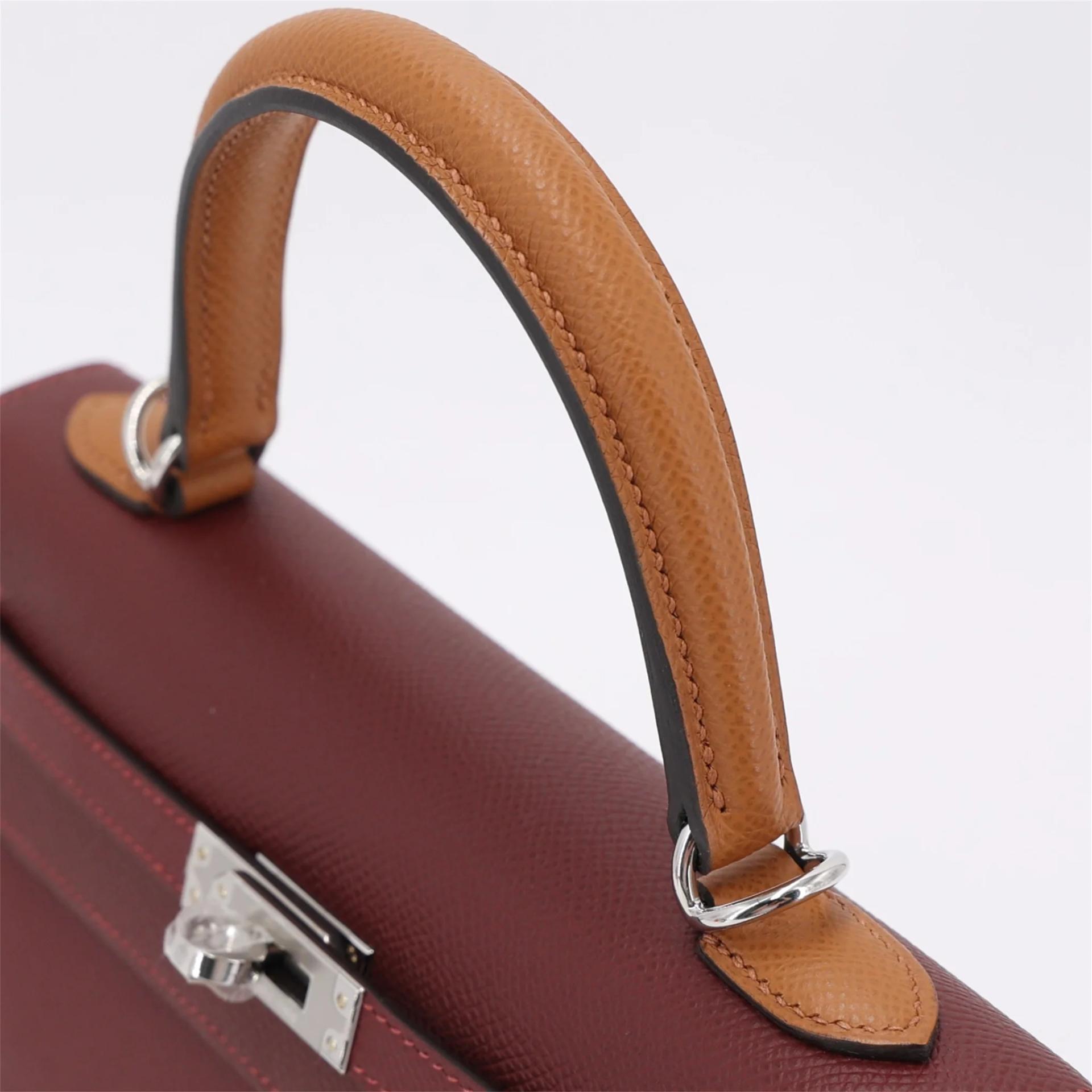 ランク N 新品 HERMÈS エルメス ケリー25 セリエ ベブラン（T3） ゴールド ルージュアッシュ (55) エプソン シルバー金具 G刻印 (2026) - 3