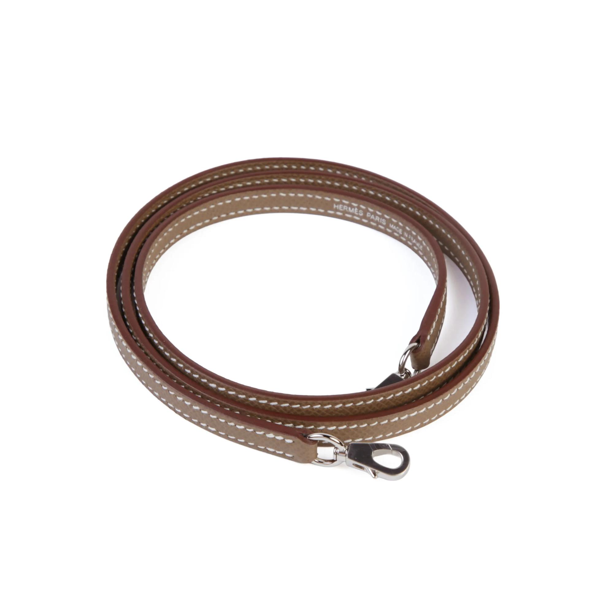 Brand New ( Rank N ) HERMÈS Mini Kelly II Etoupe (18) Epsom Palladium hardware G (2026) - 14