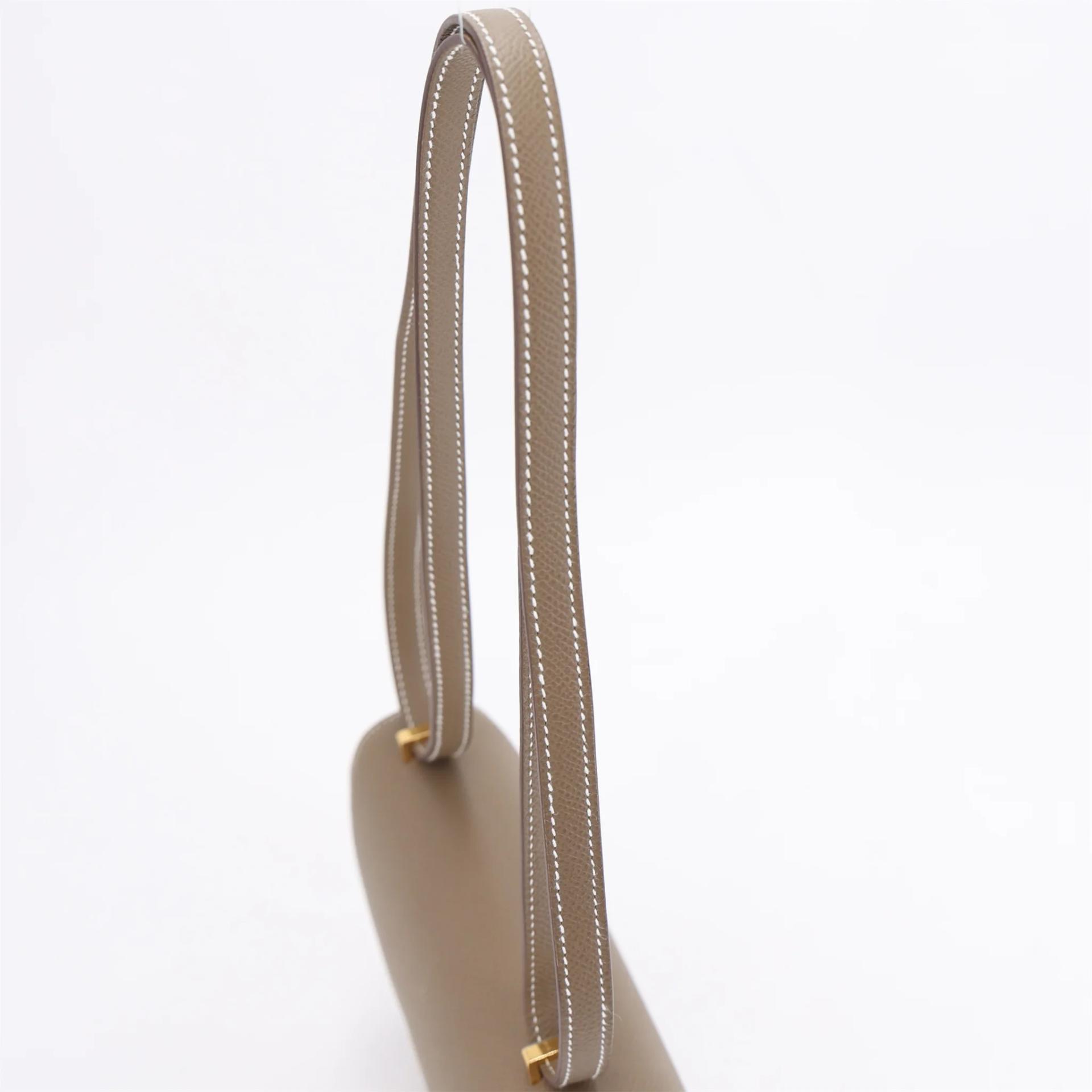 Brand New ( Rank N ) HERMÈS Constance Mini Etoupe (18) Epsom Gold hardware K (2025) - 3