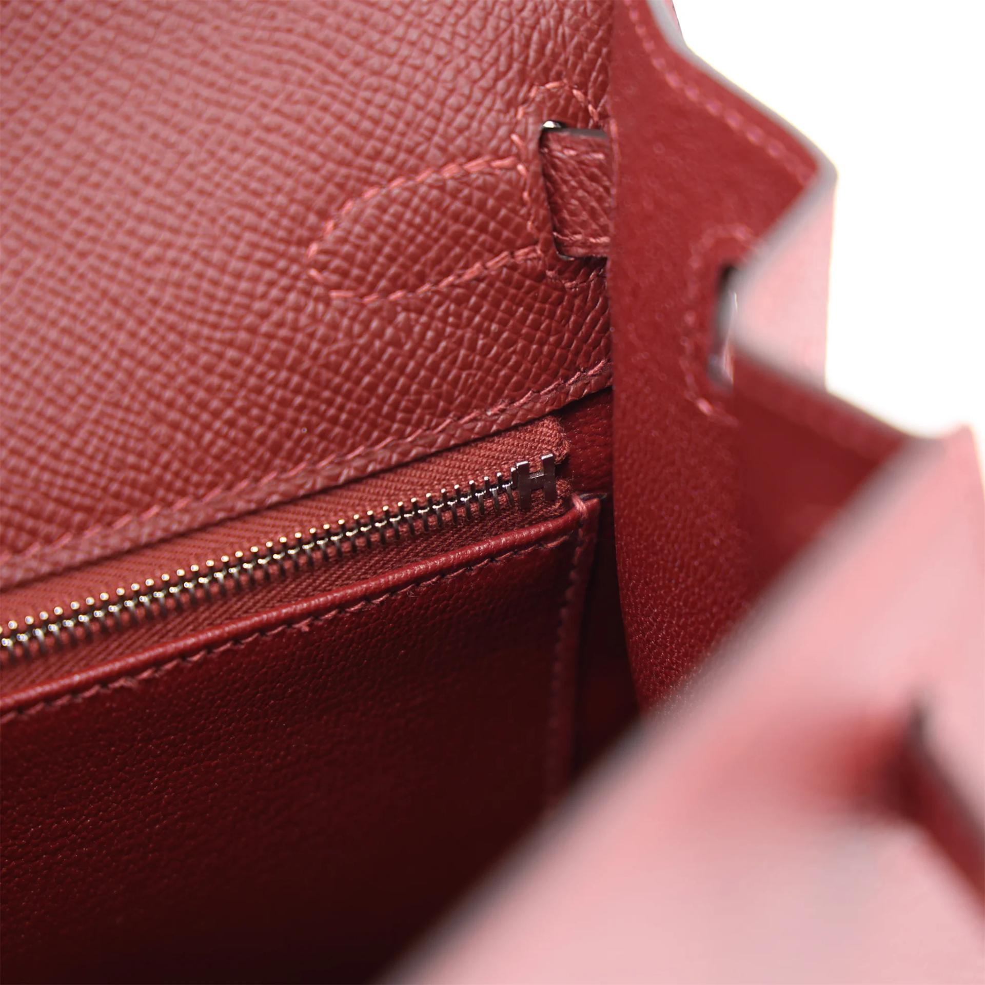 ランク N 新品 HERMÈS エルメス ケリー25 セリエ ベブラン（T3） ゴールド ルージュアッシュ (55) エプソン シルバー金具 G刻印 (2026) - 15
