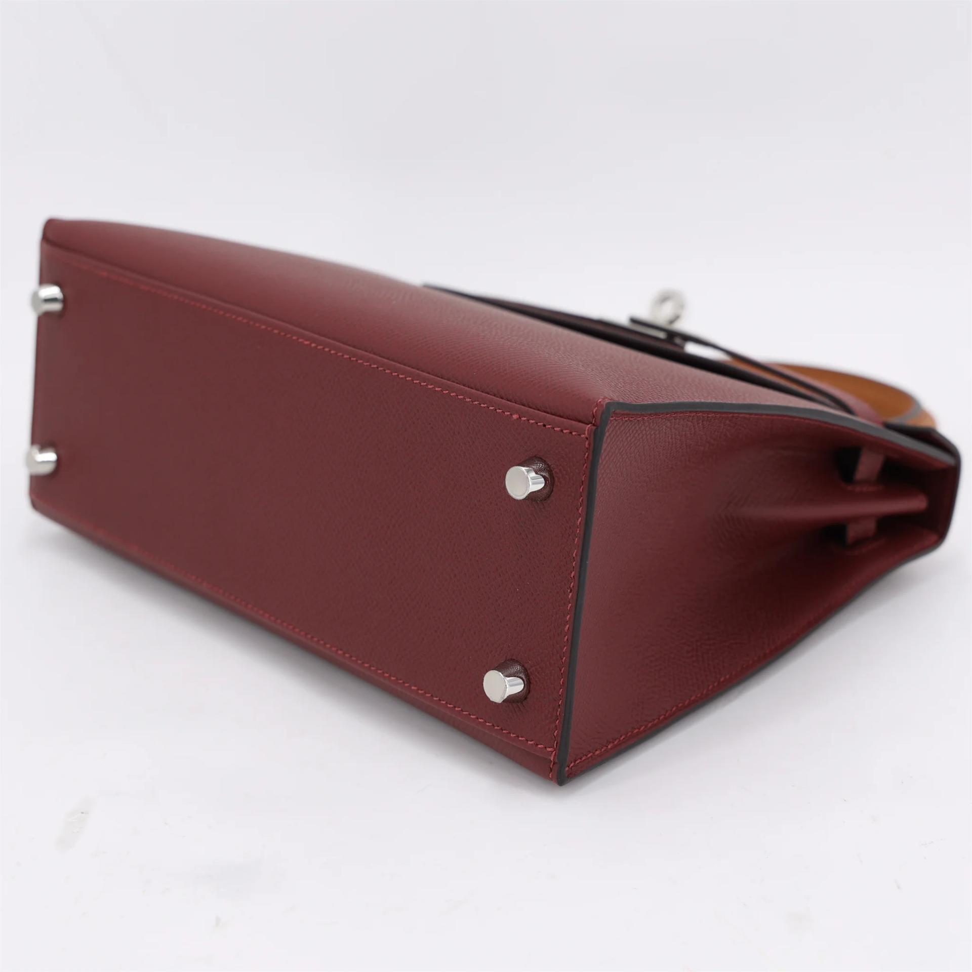 ランク N 新品 HERMÈS エルメス ケリー25 セリエ ベブラン（T3） ゴールド ルージュアッシュ (55) エプソン シルバー金具 G刻印 (2026) - 5