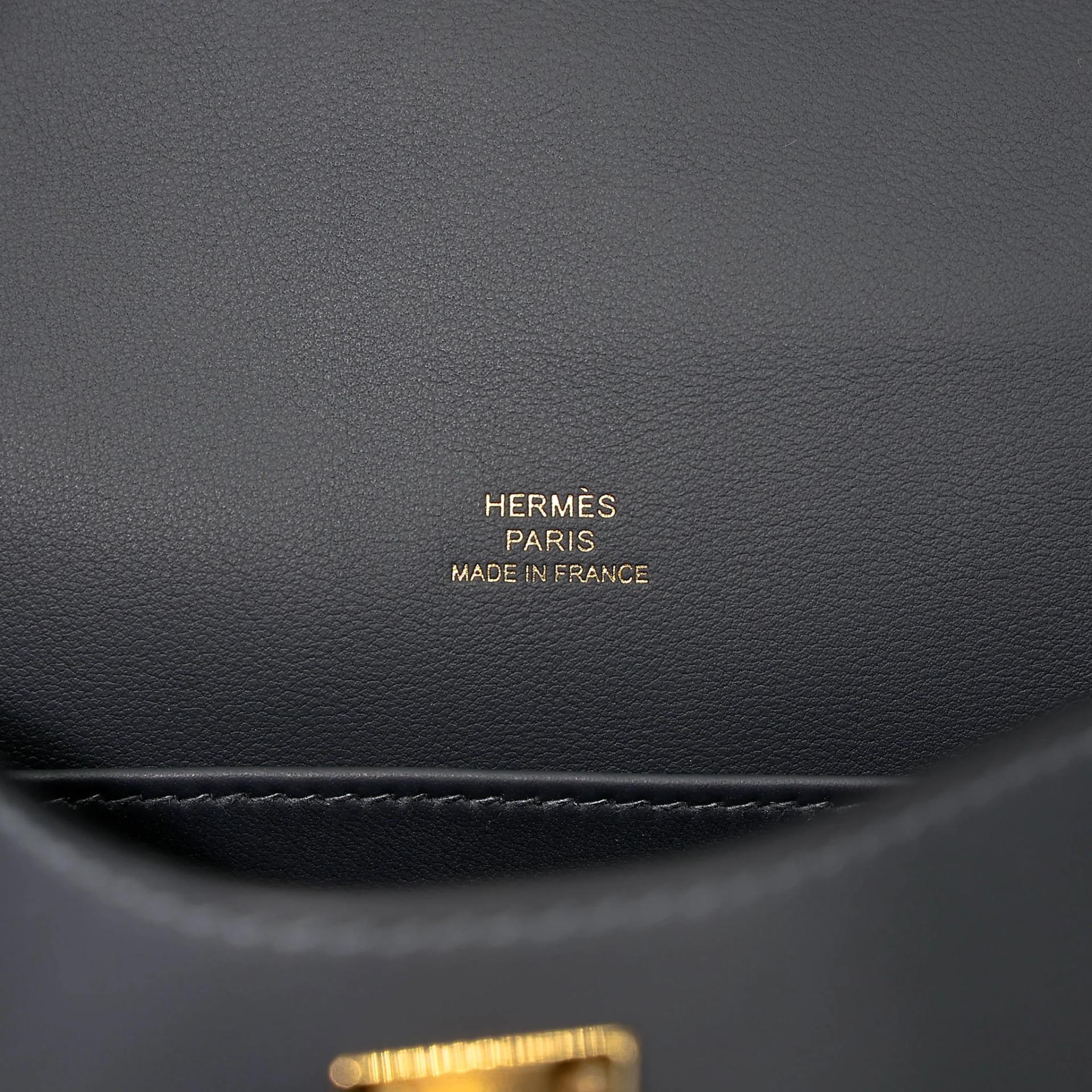 Brand New ( Rank N ) HERMÈS Kelly Pochette Gris misty (H0) Swift Gold hardware G (2026) - 14
