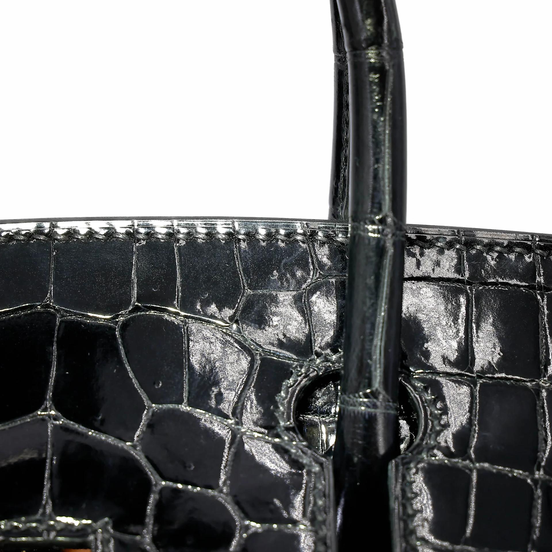 ランク SA HERMÈS エルメス バーキン30 セリエ ブラック (89) クロコダイル ニロティカス リセ ゴールド金具 B刻印 (2023) - 16