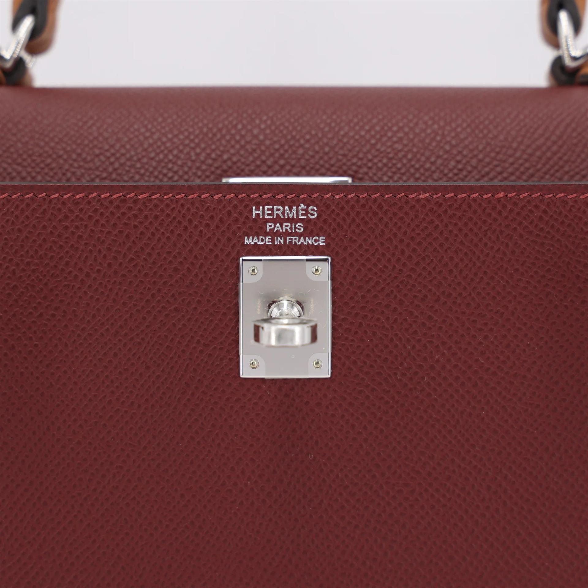 ランク N 新品 HERMÈS エルメス ケリー25 セリエ ベブラン（T3） ゴールド ルージュアッシュ (55) エプソン シルバー金具 G刻印 (2026) - 10