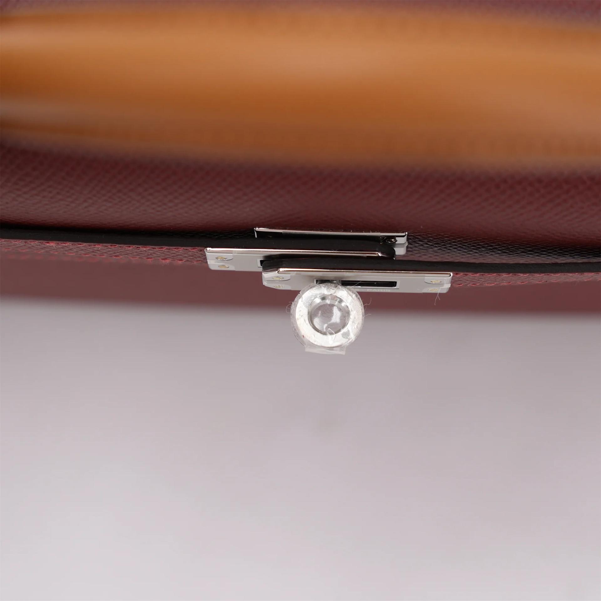 ランク N 新品 HERMÈS エルメス ケリー25 セリエ ベブラン（T3） ゴールド ルージュアッシュ (55) エプソン シルバー金具 G刻印 (2026) - 9