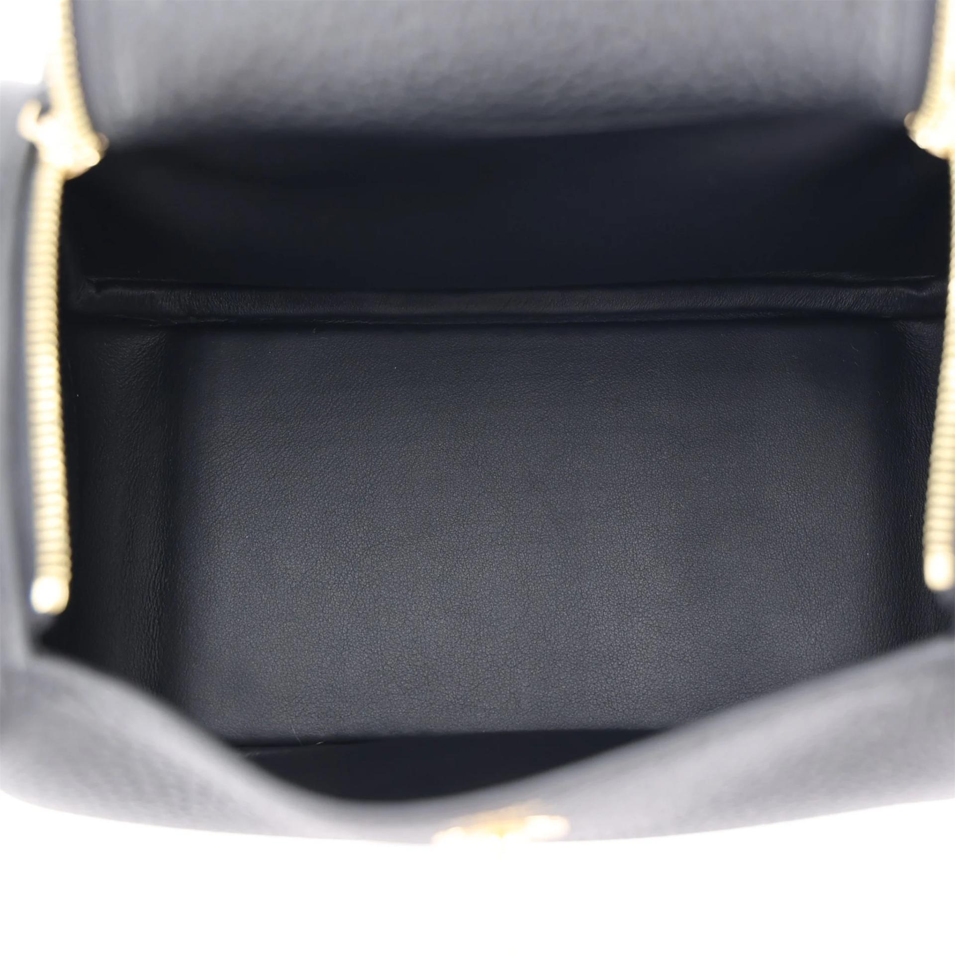 Brand New ( Rank N ) HERMÈS Mini Lindy Noir (89) Clemence Gold hardware G (2026) - 11