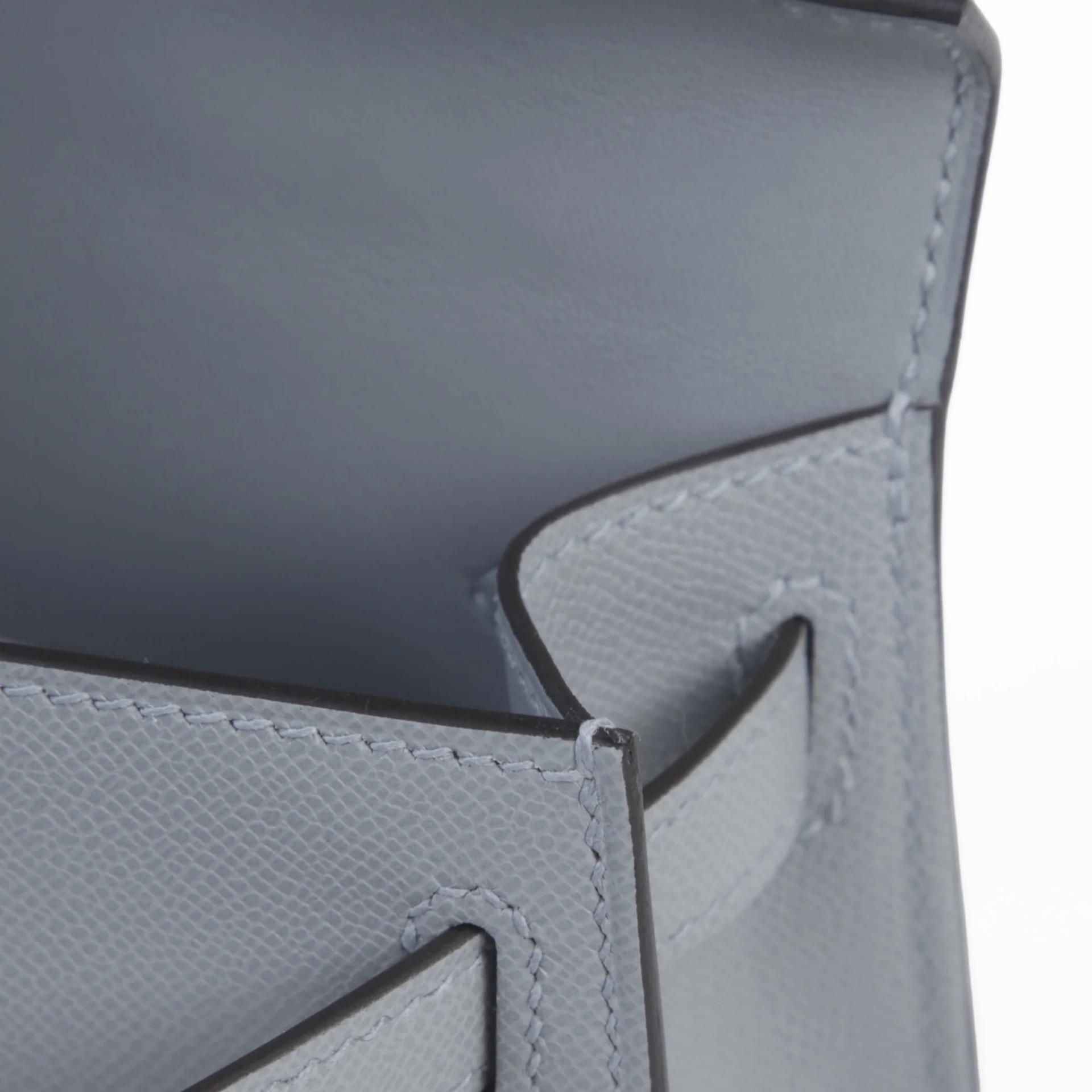 Brand New ( Rank N ) HERMÈS Mini Kelly II Gris Pantin (P0) Madame Palladium hardware K (2025) - 11