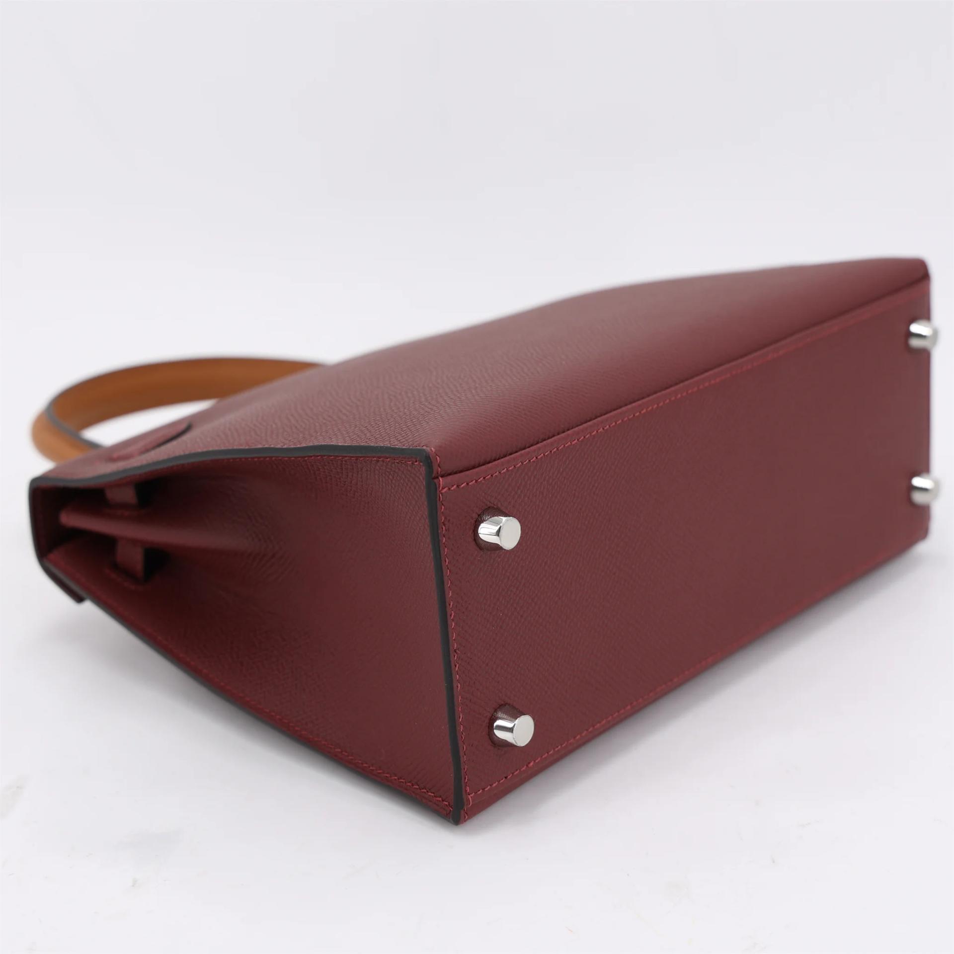 ランク N 新品 HERMÈS エルメス ケリー25 セリエ ベブラン（T3） ゴールド ルージュアッシュ (55) エプソン シルバー金具 G刻印 (2026) - 6