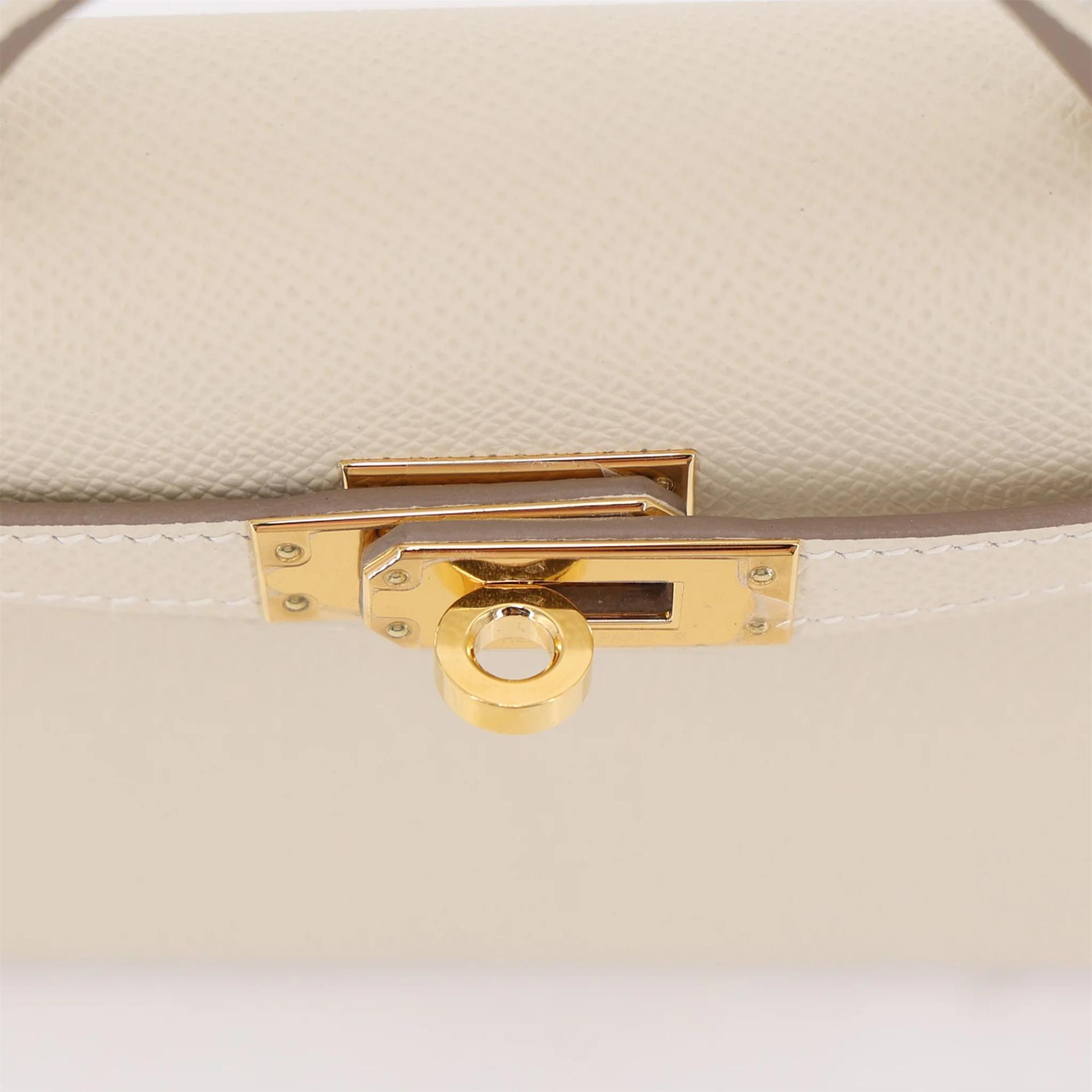 ランク SA HERMÈS エルメス ミニケリー2 クレ (10) エプソン ゴールド金具 U刻印 (2022) - 9
