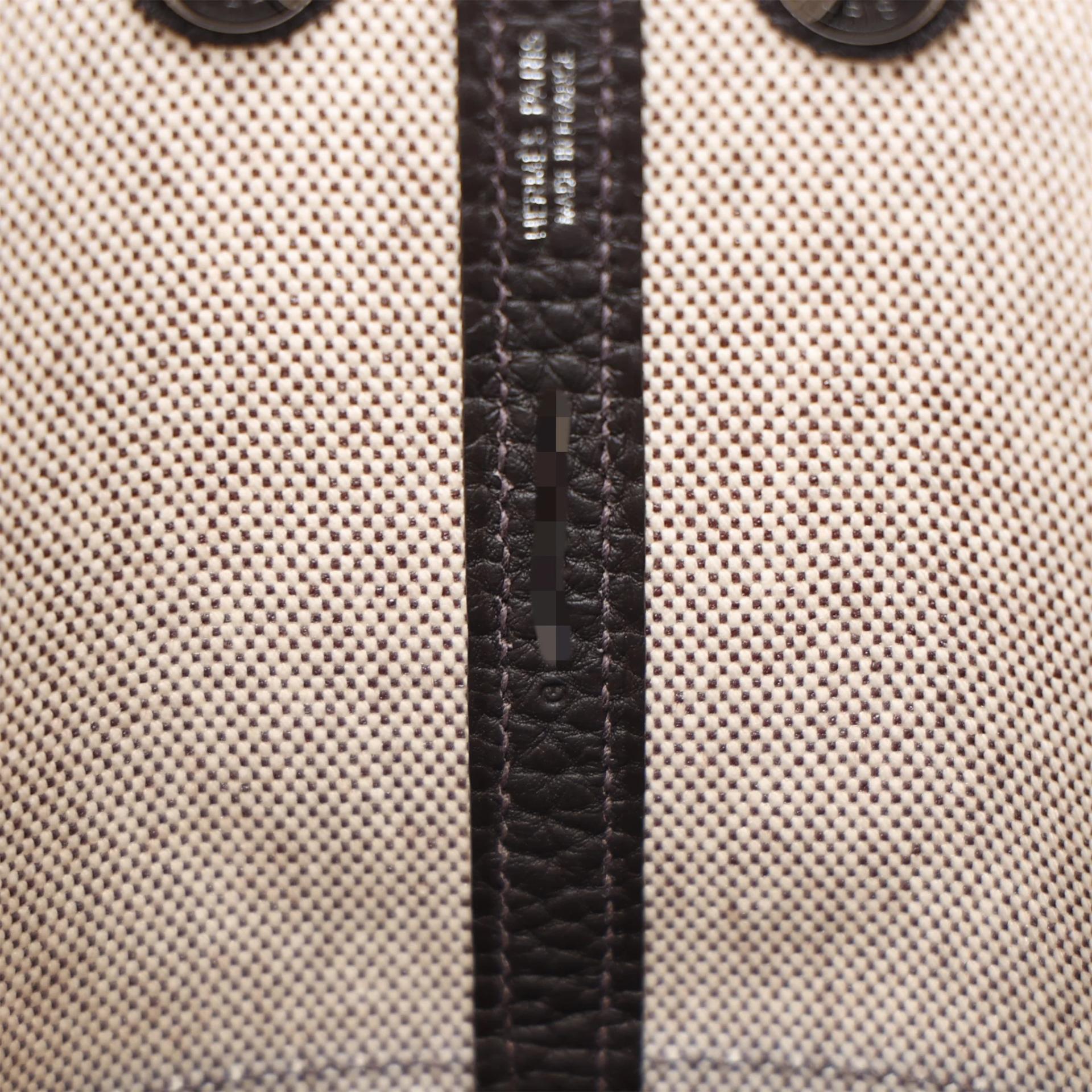 Brand New ( Rank N ) HERMÈS Neo Garden Party 23 Ecru Terre (4D) Bai Brun（T3） Toile H Viking canvas Palladium hardware G (2026) - 15