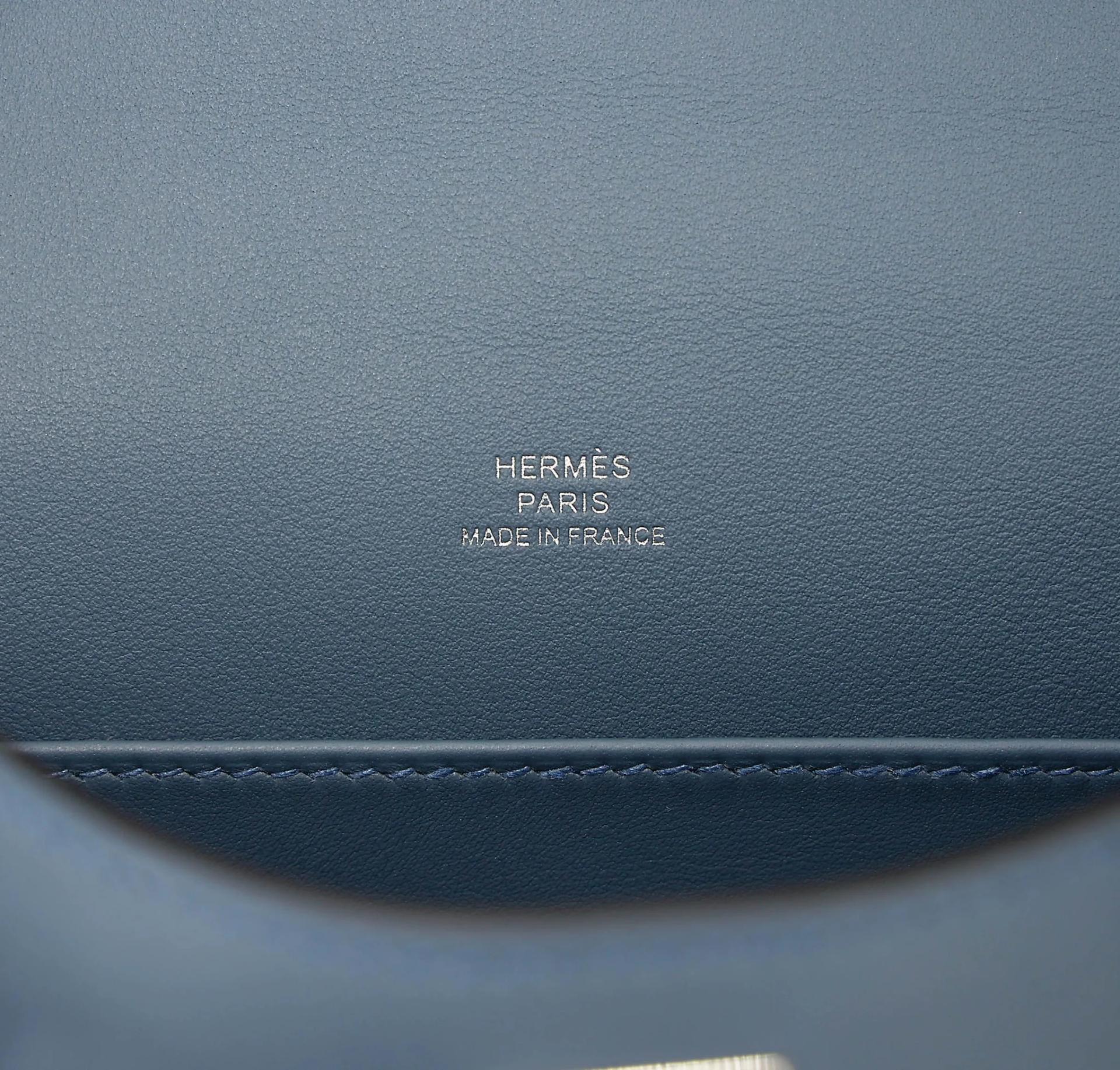 Brand New ( Rank N ) HERMÈS Kelly Pochette Bleu Tempete (N7) Swift Palladium hardware G (2026) - 14