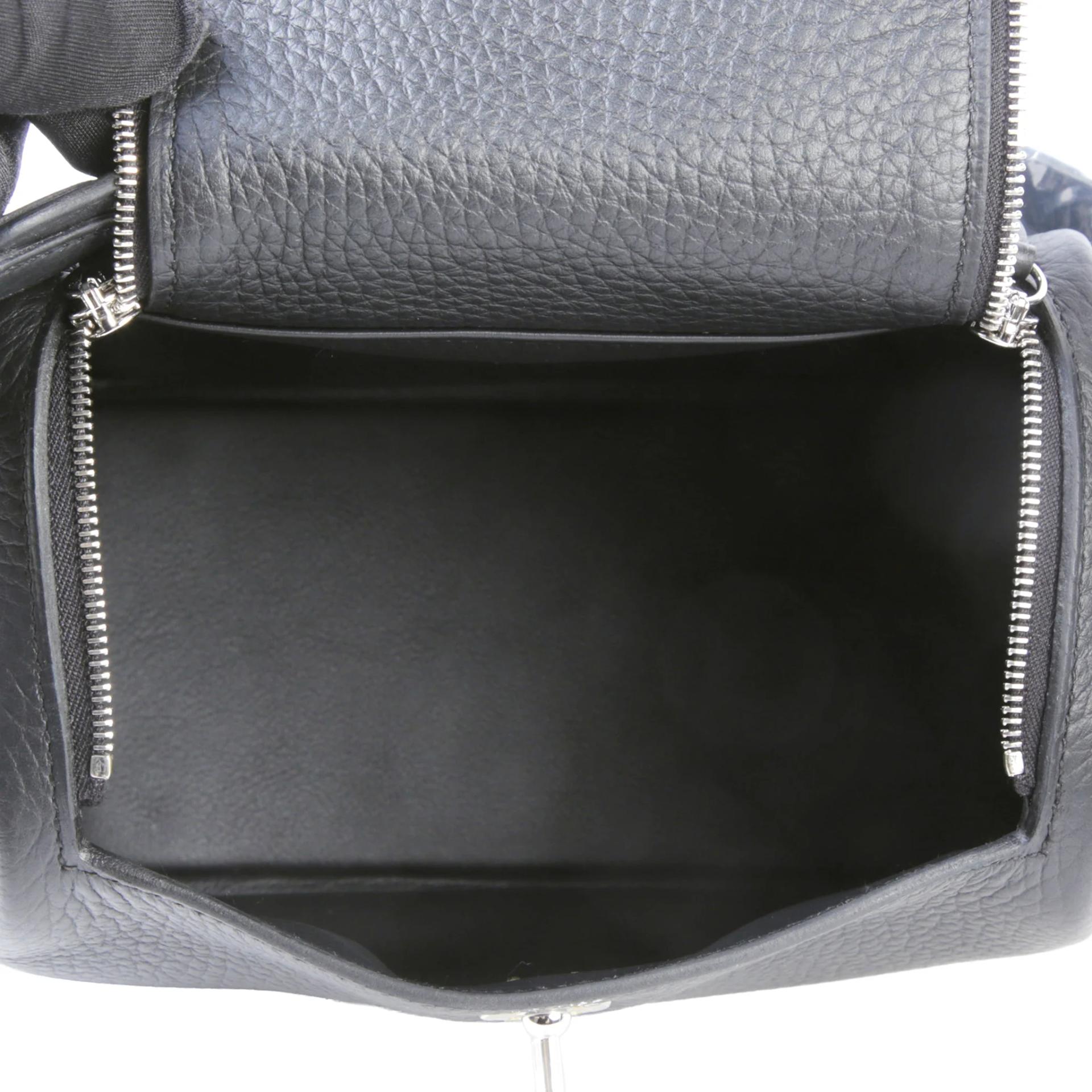 Brand New ( Rank N ) HERMÈS Mini Lindy II Noir (89) Clemence Palladium hardware G (2026) - 10