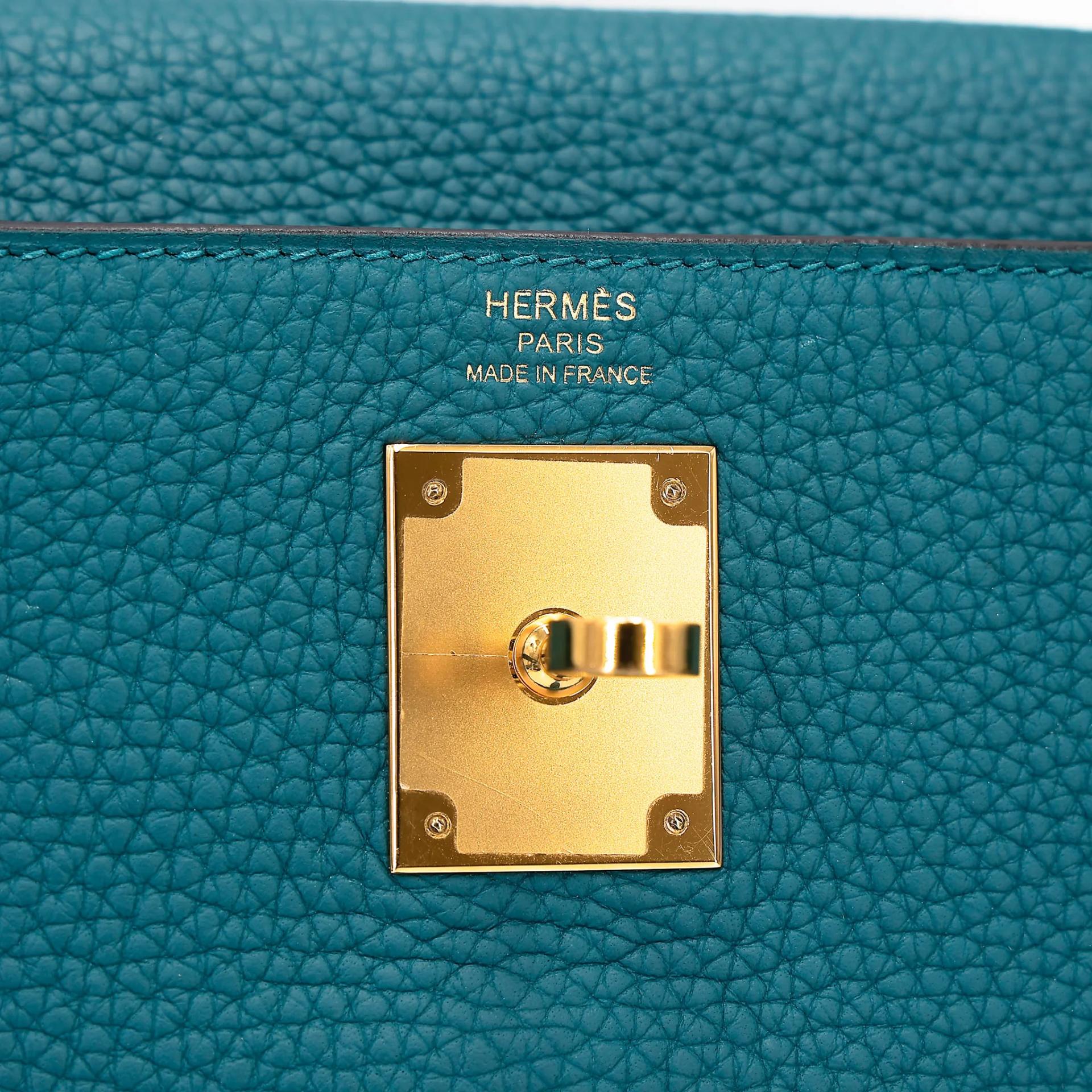 Very Good ( Rank A) HERMÈS Kelly 28 Colvert (1P) Togo Gold hardware D (2019) - 22