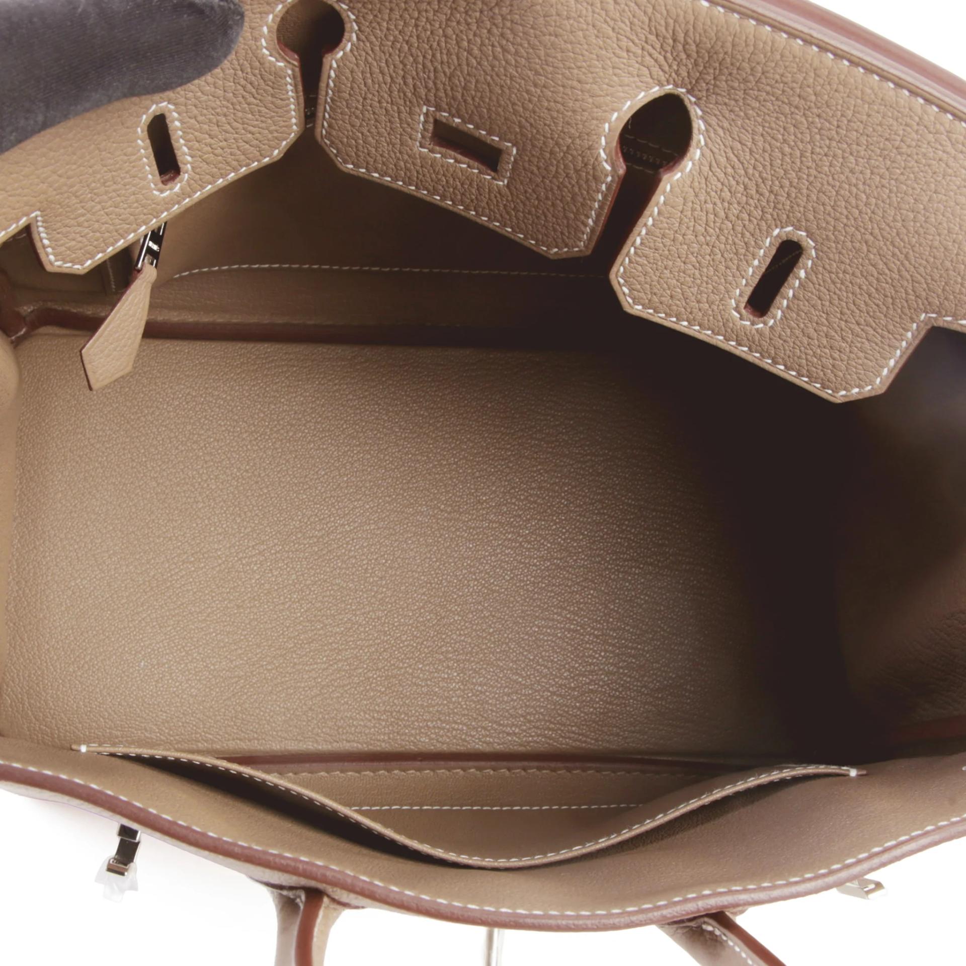 Brand New ( Rank N ) HERMÈS Birkin 25 Etoupe (18) Togo Palladium hardware G (2026) - 10