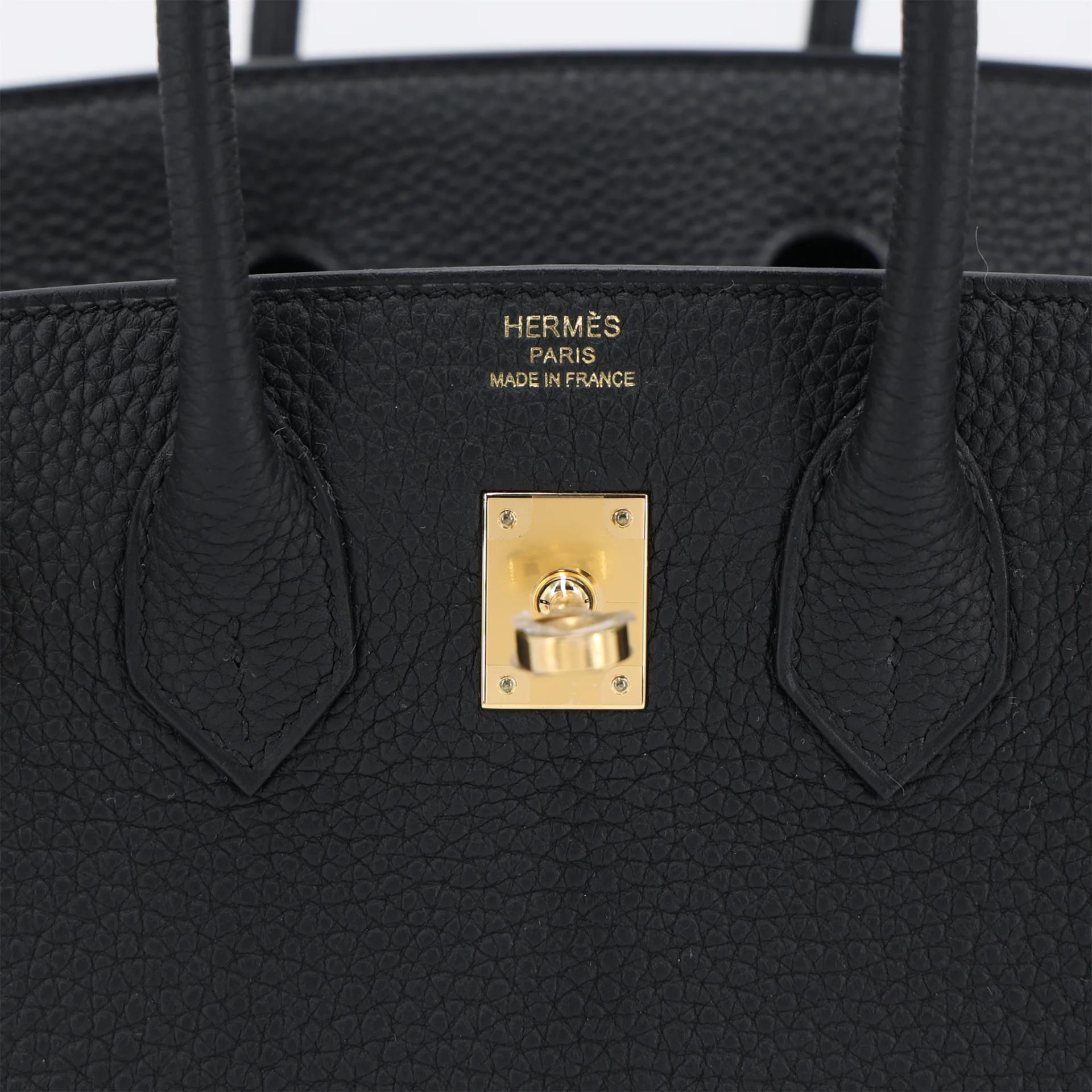 Brand New ( Rank N ) HERMÈS Birkin 25 Noir (89) Togo Gold hardware G (2026) - 10