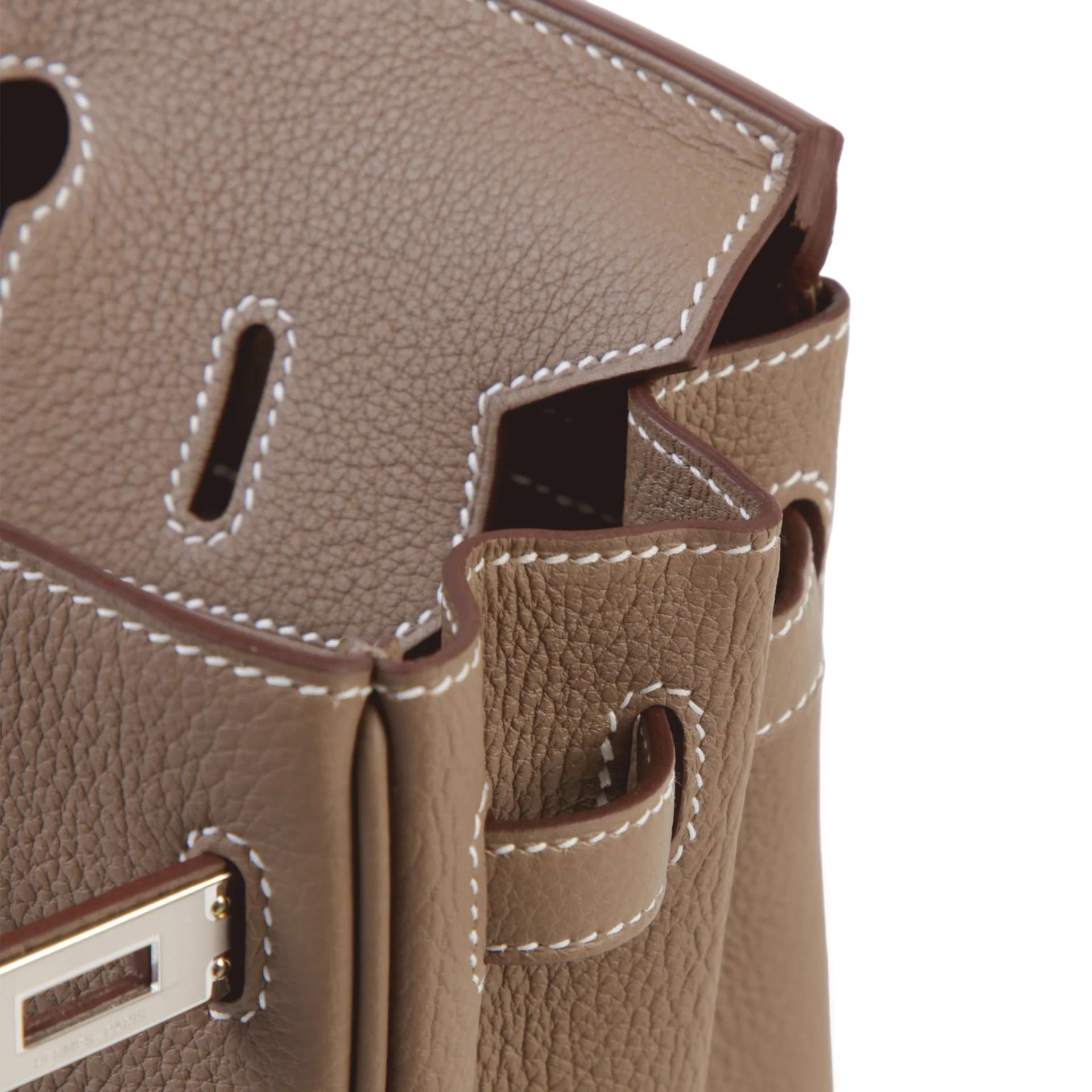 Brand New ( Rank N ) HERMÈS Birkin 25 Etoupe (18) Togo Palladium hardware G (2026) - 11