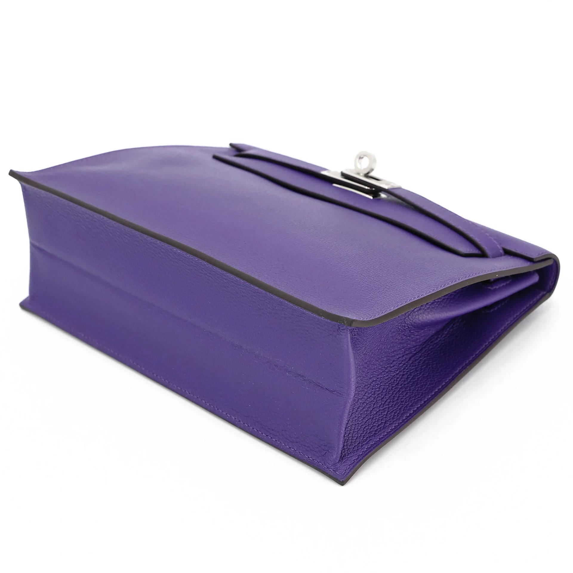 全新 HERMÈS 愛馬仕 Kelly Danse X3 絳紫色 Purple Evercolor皮 銀扣 G刻 2026年 - 3