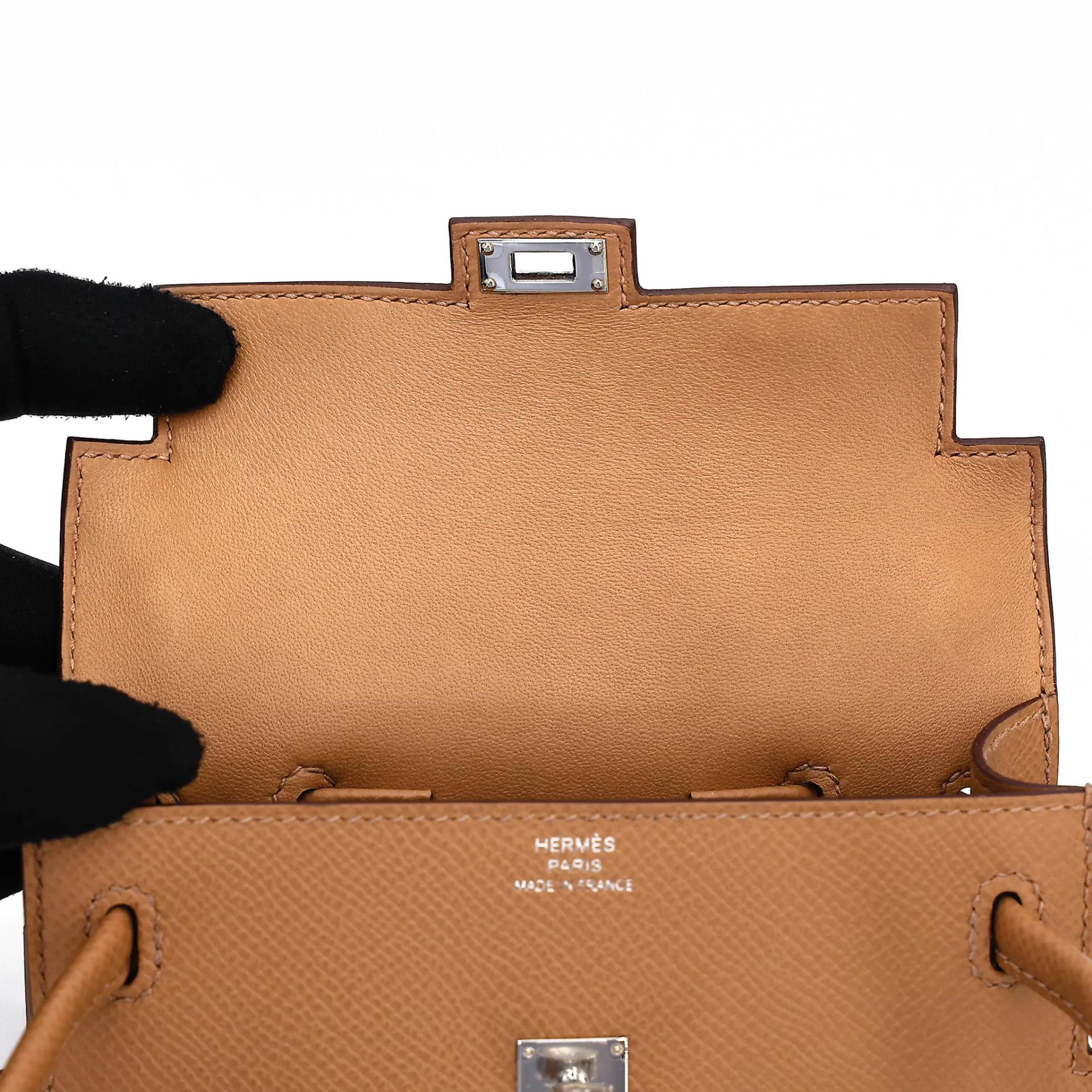 Unused ( Rank NS ) HERMÈS Limited Edition Kelly Doll Picto Biscuit (4B) Mauve Pale (09) Rose Texas (0E) Bleu France (71) Epsom Palladium hardware B (2023) - 14