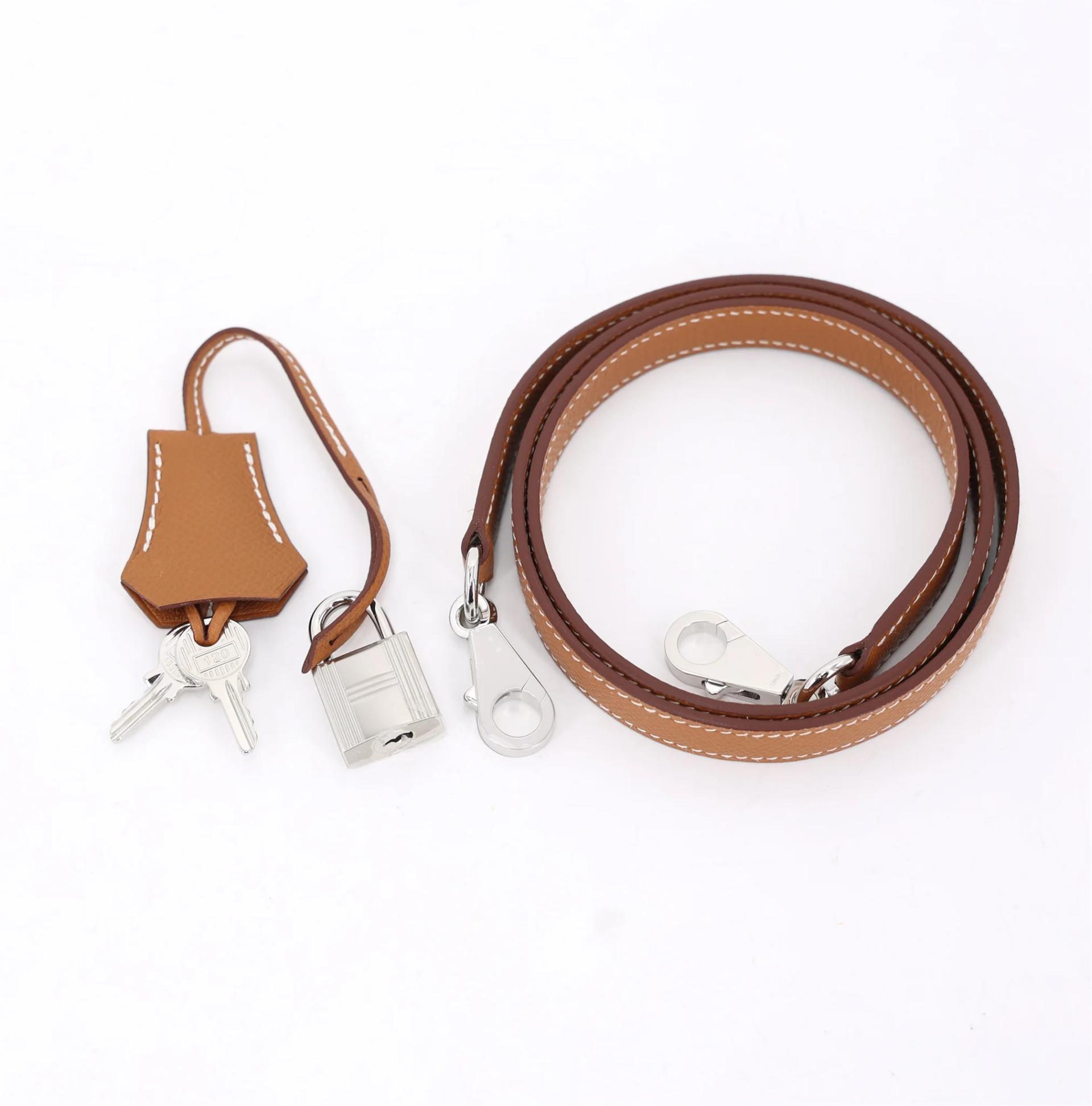 Brand New ( Rank N ) HERMÈS Kelly 25 Sellier Gold (37) Epsom Palladium hardware G (2026) - 17
